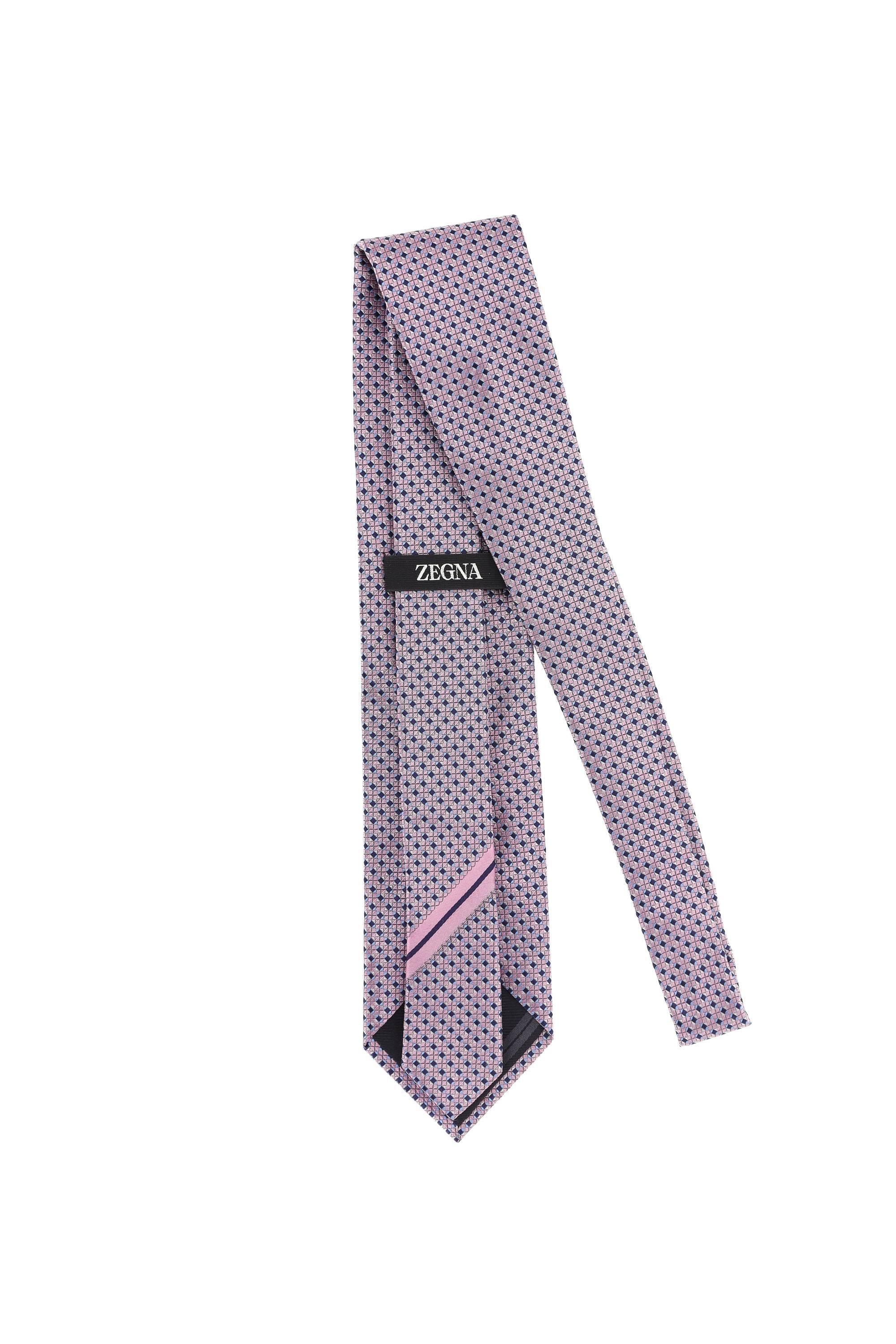 Zegna Cravatta micro disegno in pura seta Z3C81TA3-1P8 PI1 