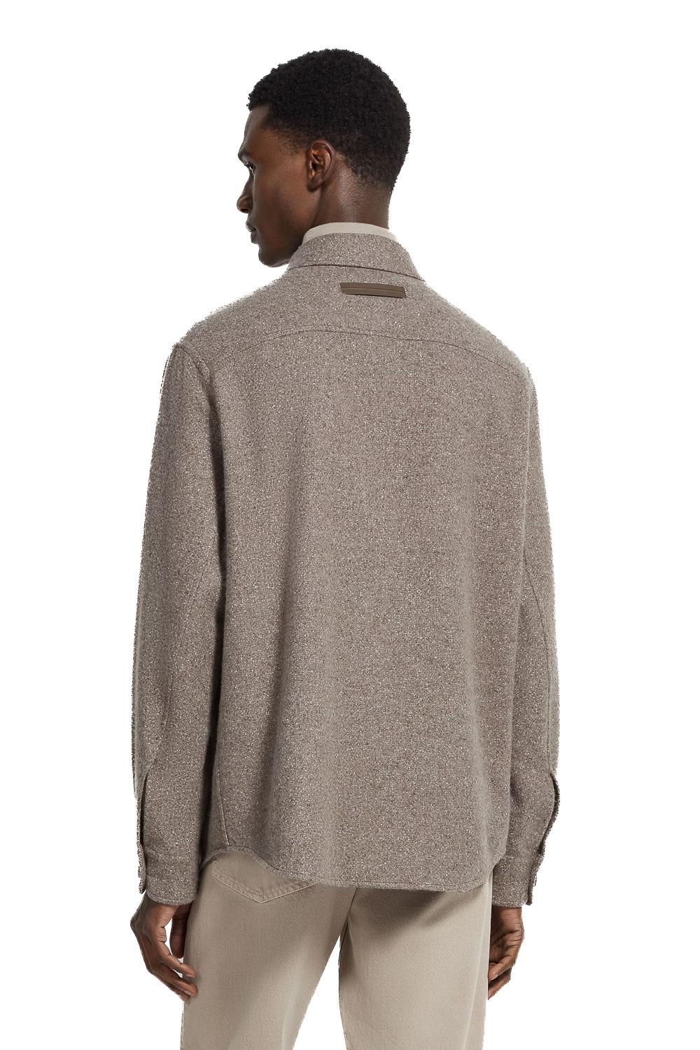 Zegna Overshirt in donegal di lana-seta UGV10A2-SOT48 018 