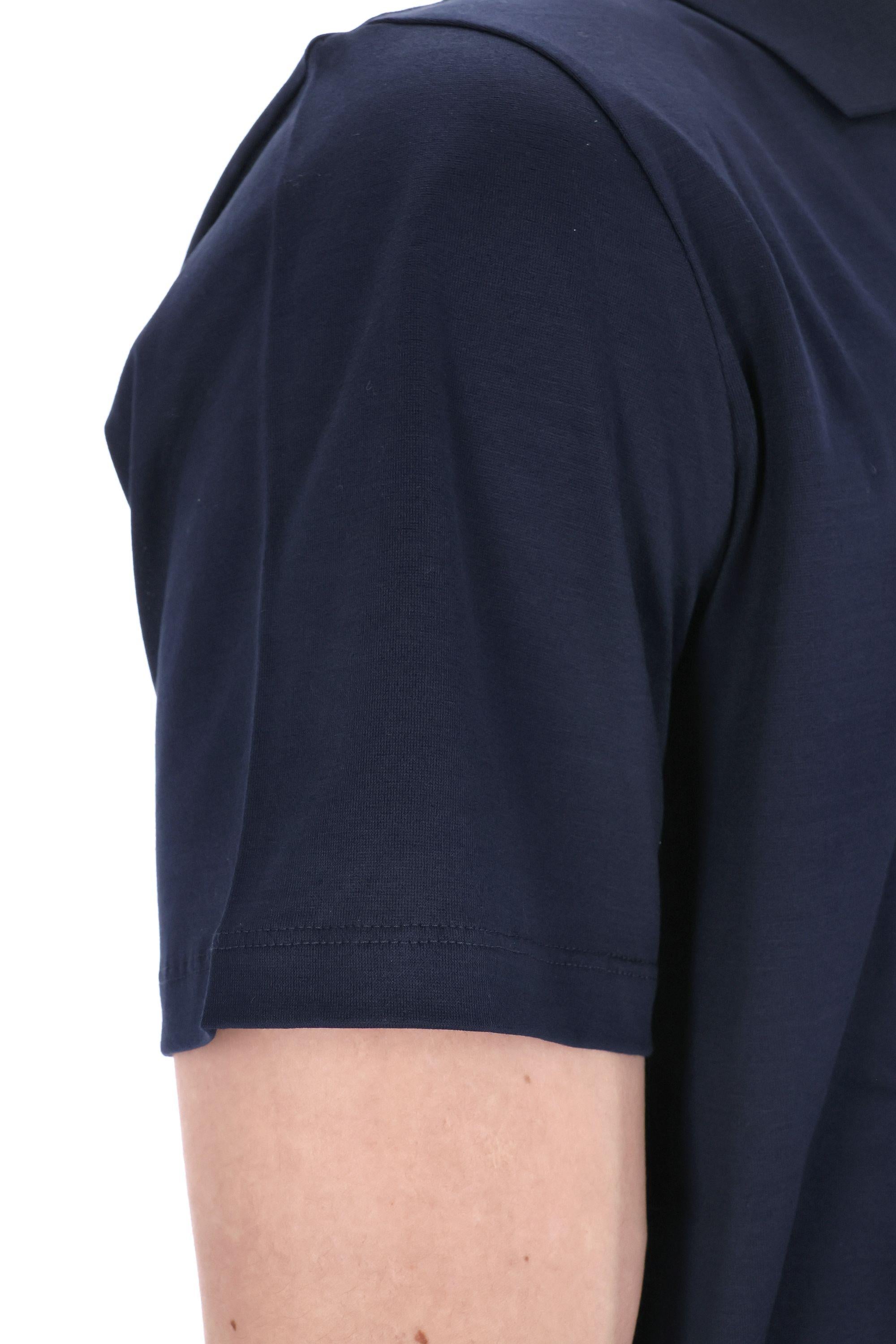 Polo in jersey di cotone "Fresco" RONALD-JCL BLU NAVY Moorer 