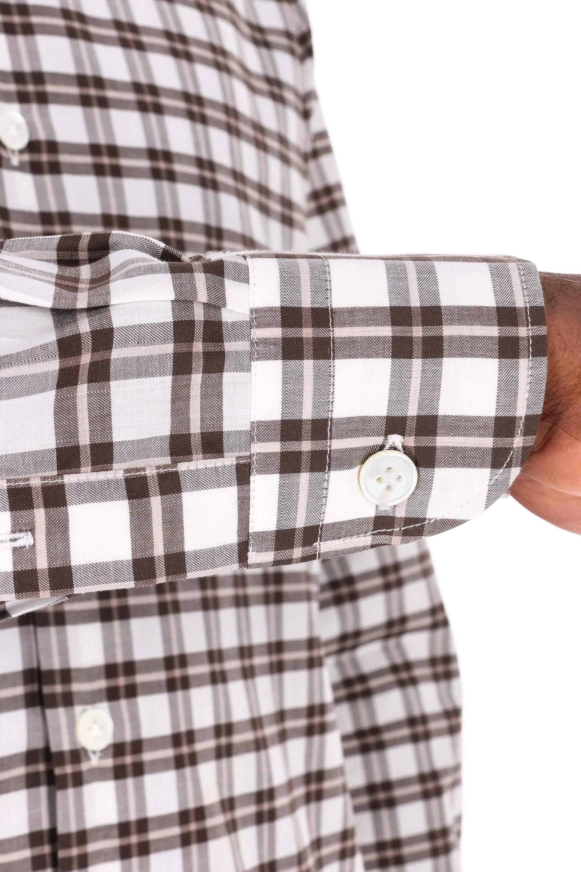 Camicia check in cotone L75CAMK01 TES0L141 25 Eleventy 