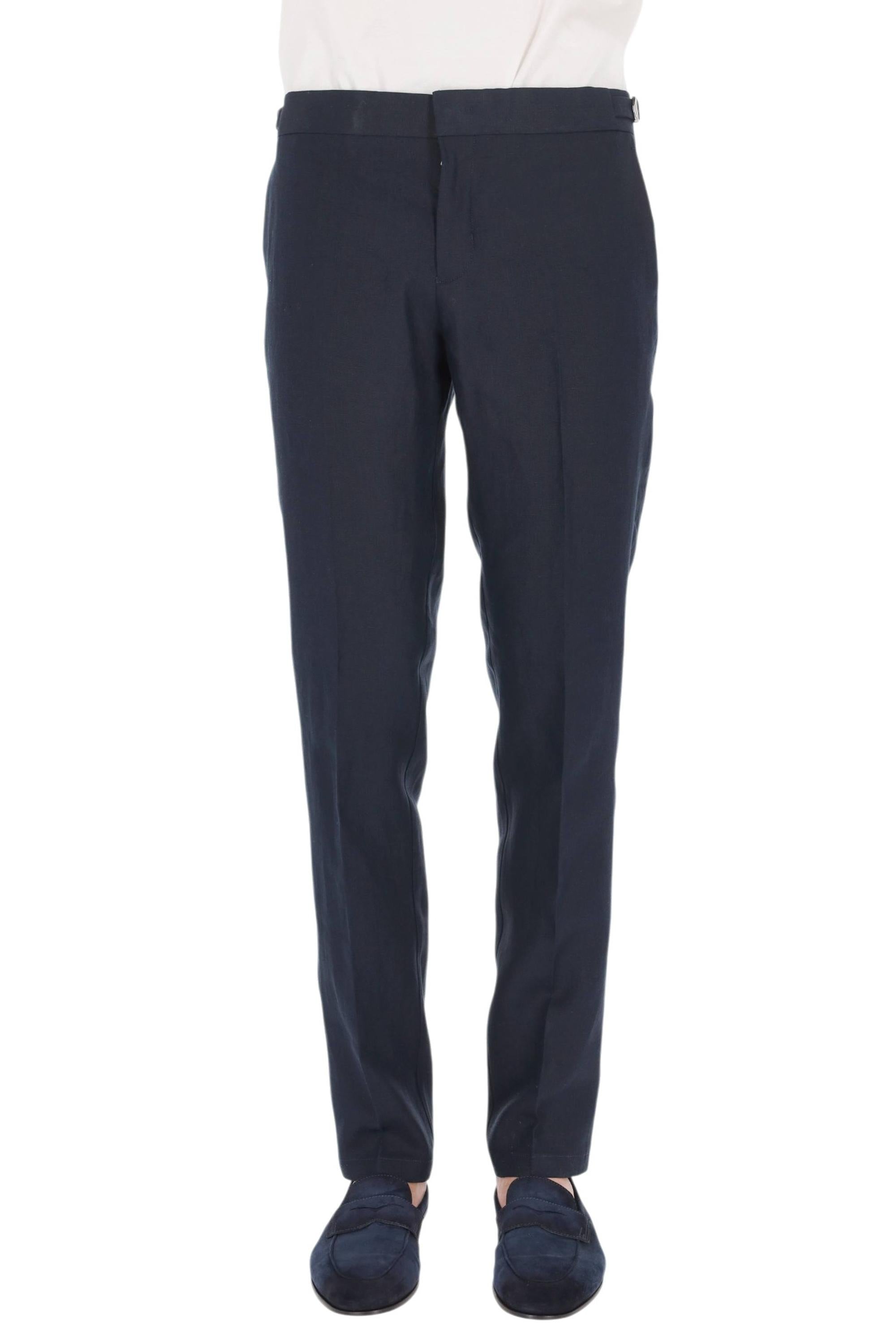 Orlebar Brown Pantalone in lino modello Griffon 280105 NIGHT IRIS 