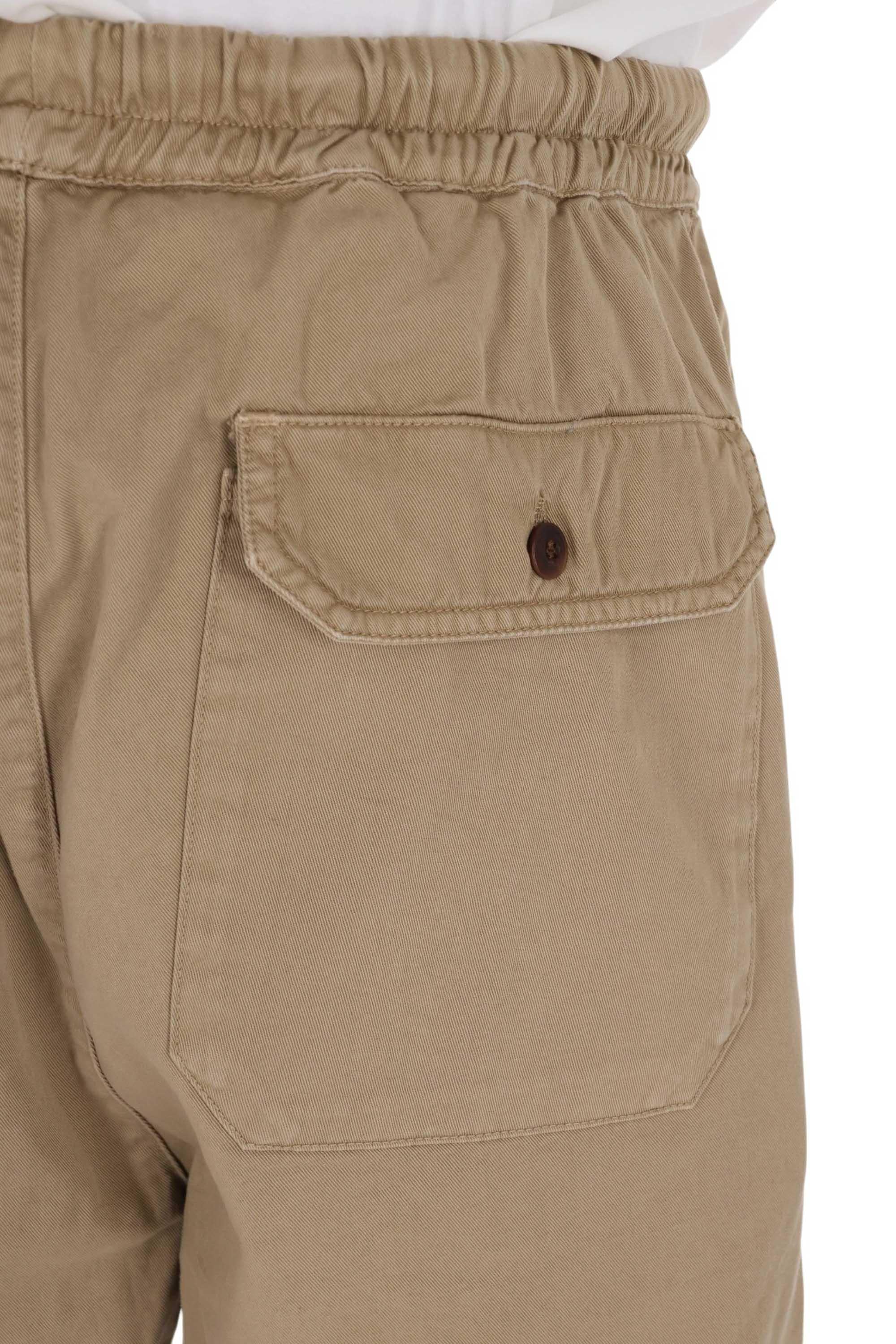 Officine Générale Bermuda Fitz in twill di cotone con coulisse MSHT804 BRITISH KHAKI 