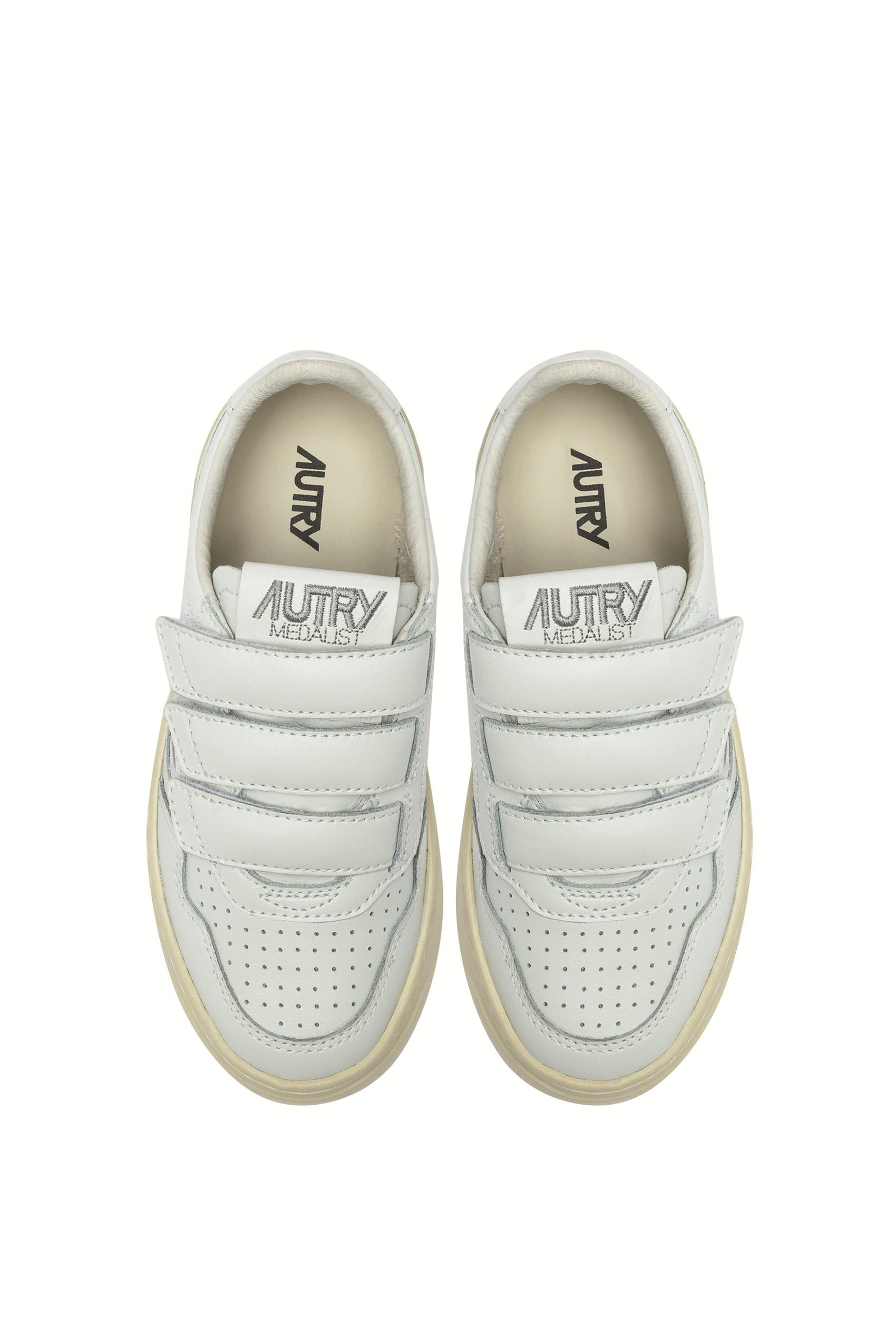Sneaker Medalist bambino in pelle con strappi KILK FF03 WHT/WHT Autry 