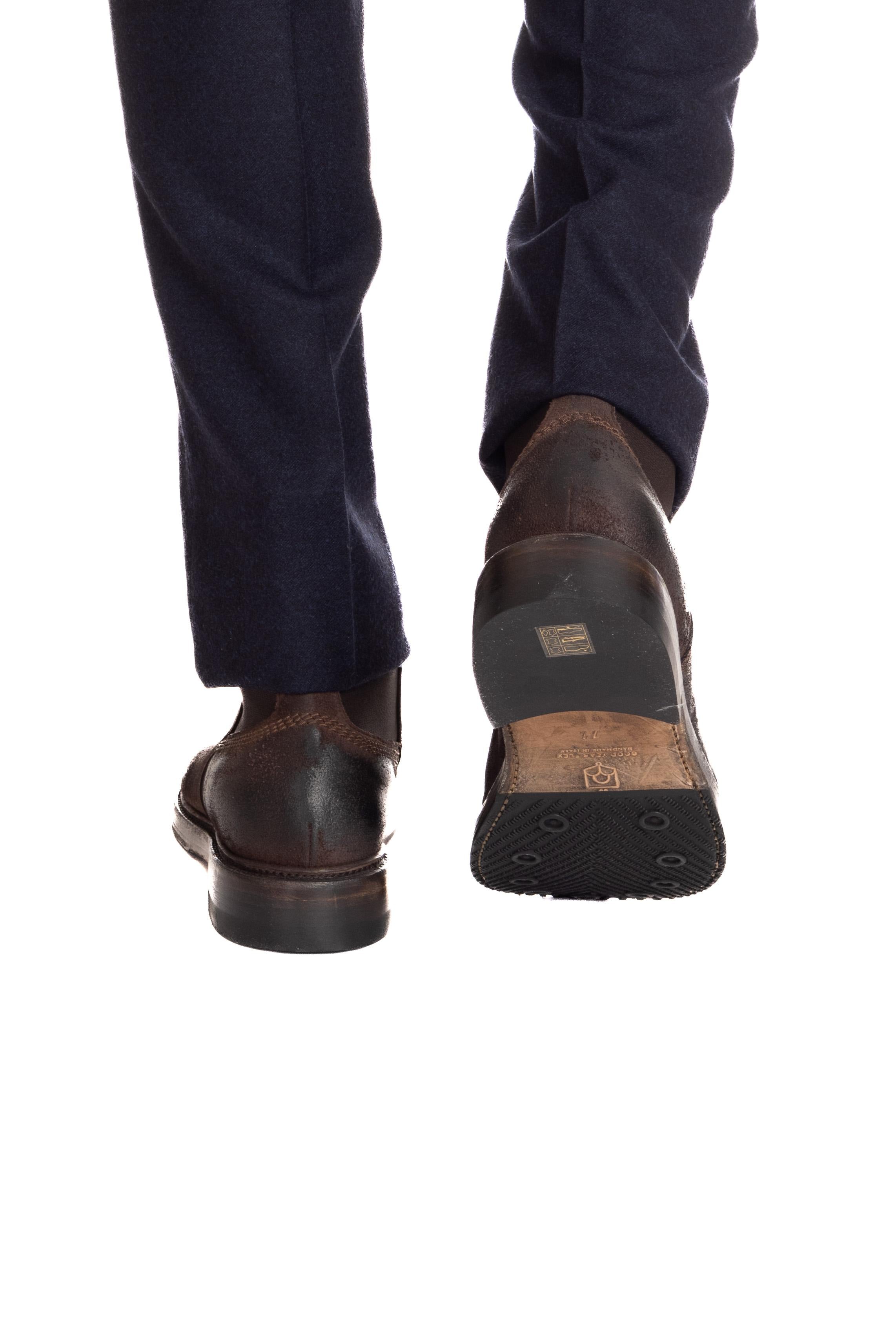 Stivaletto beatles artigianale in camoscio anticato S121191505GSEQUTDM TDM Silvano Sassetti 