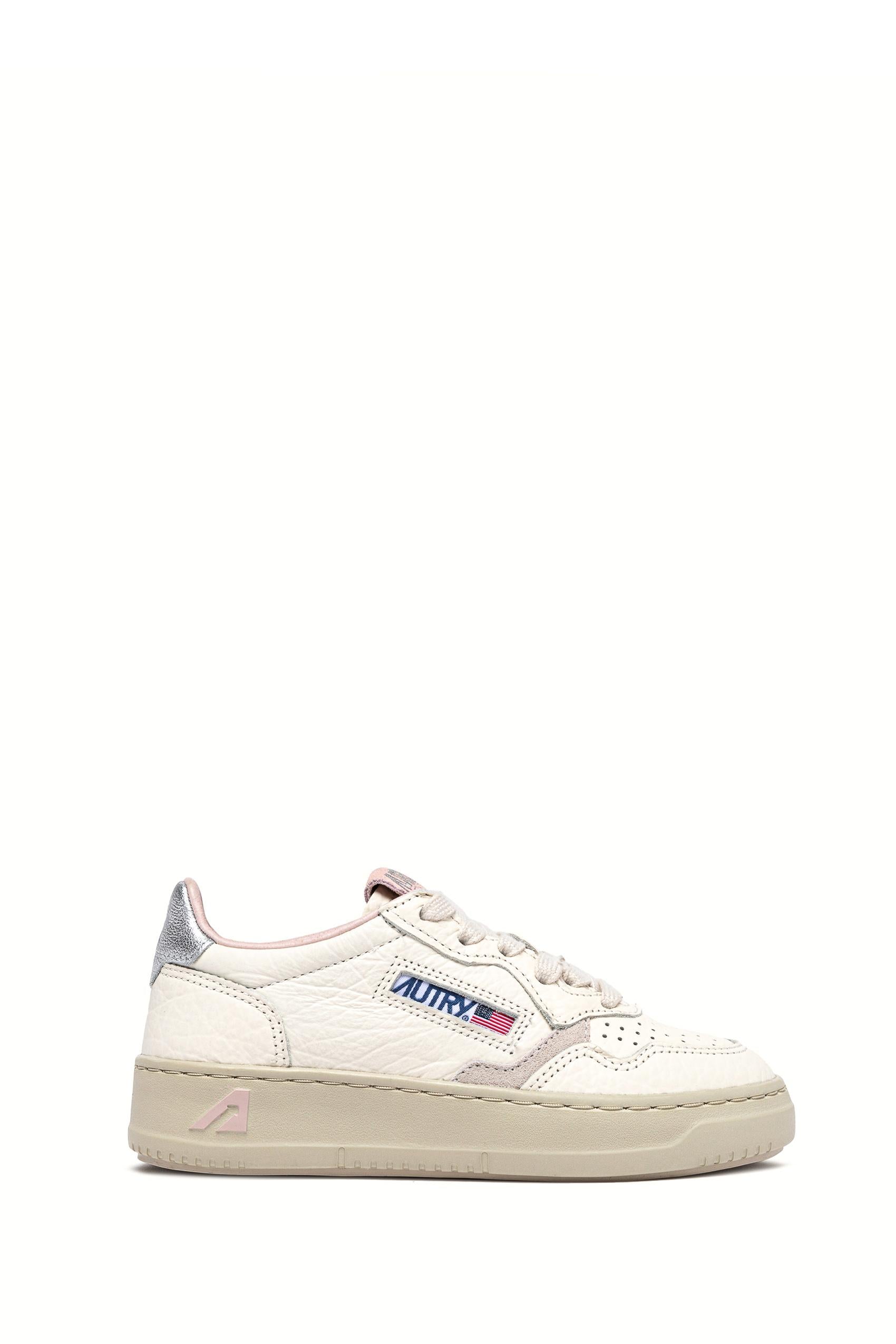 Sneaker bambino in pelle elephant talloncino argento KULK NU08 SILV/SAND/MAR Autry 