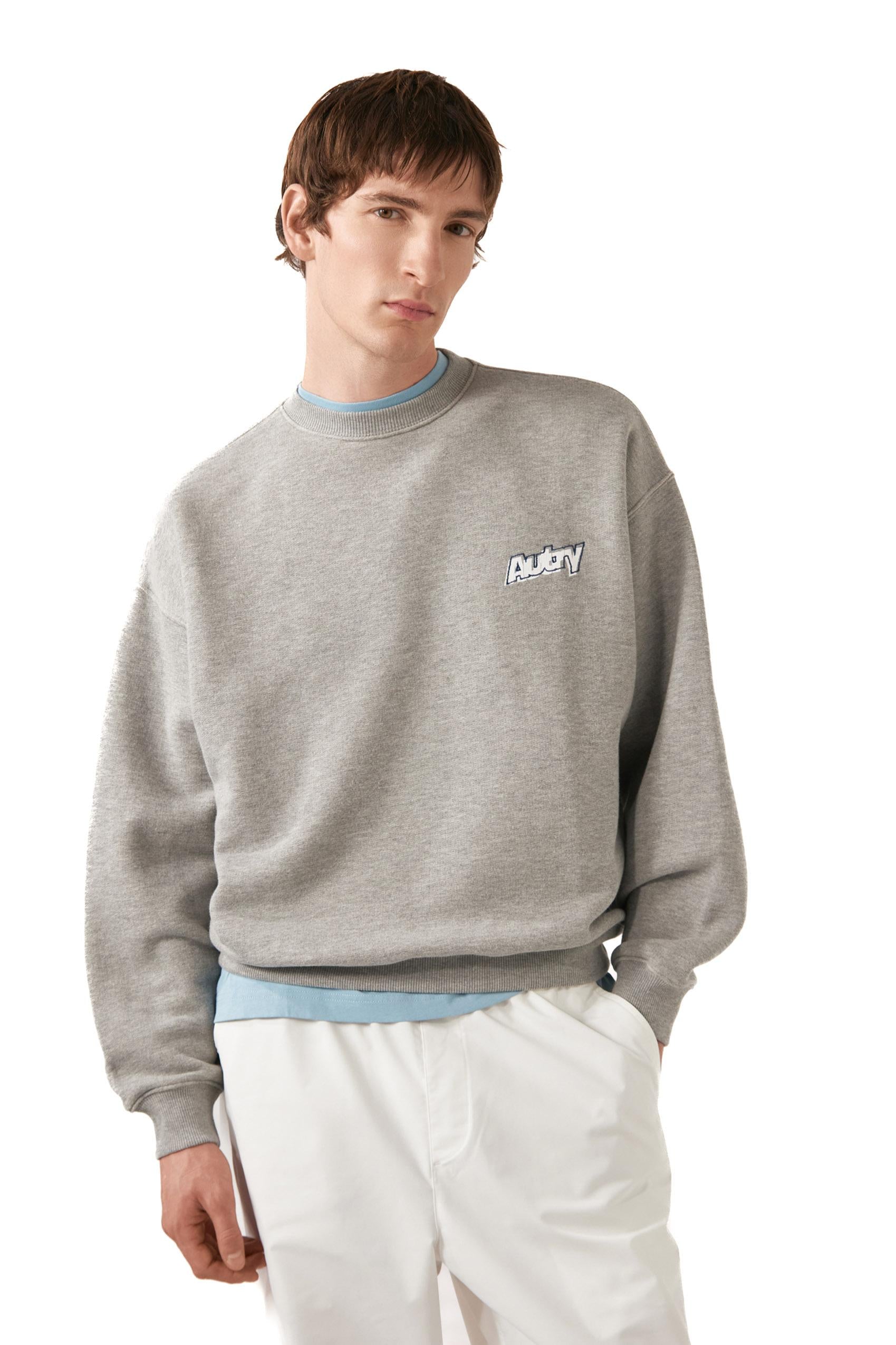 Autry Felpa girocollo in cotone con logo SWPX 035D JERS DK MEL 