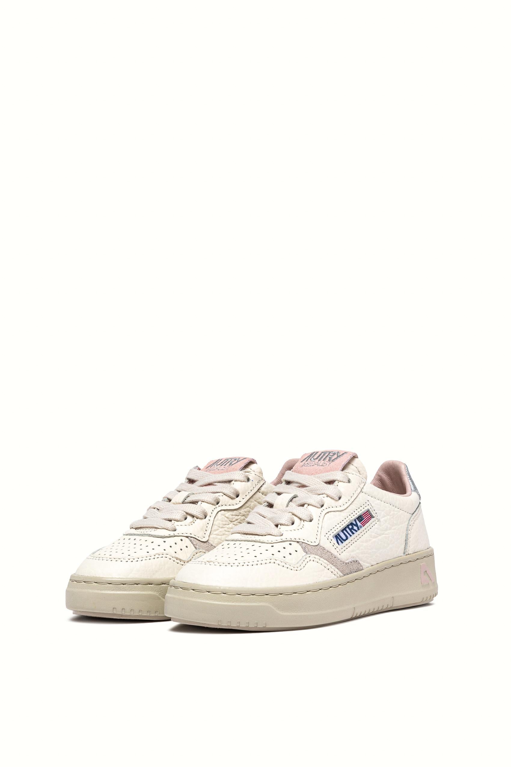 Sneaker bambino in pelle elephant talloncino argento KULK NU08 SILV/SAND/MAR Autry 