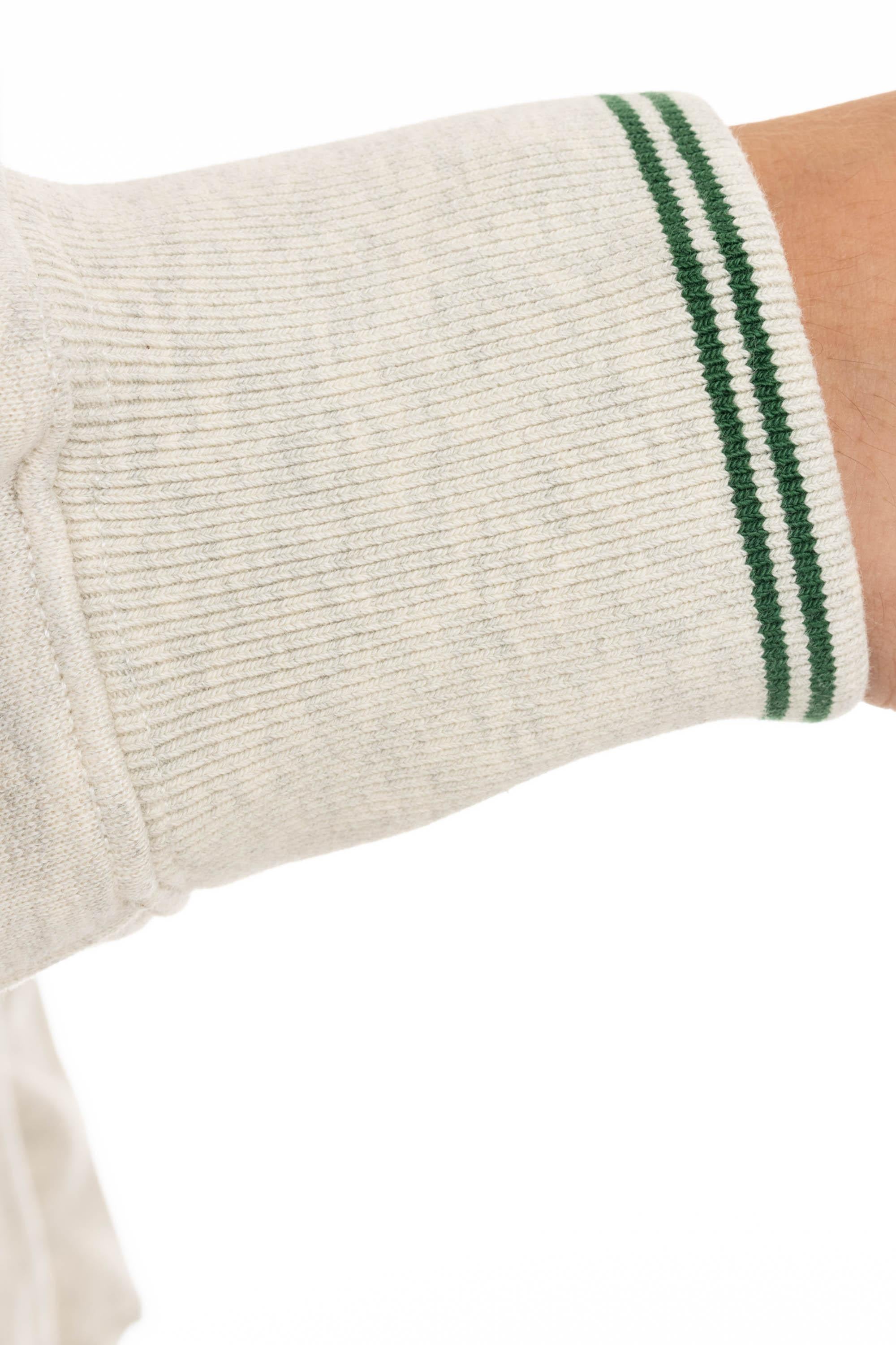 Felpa girocollo in cotone con logo SWPM 03H1 WH/GRN Autry 