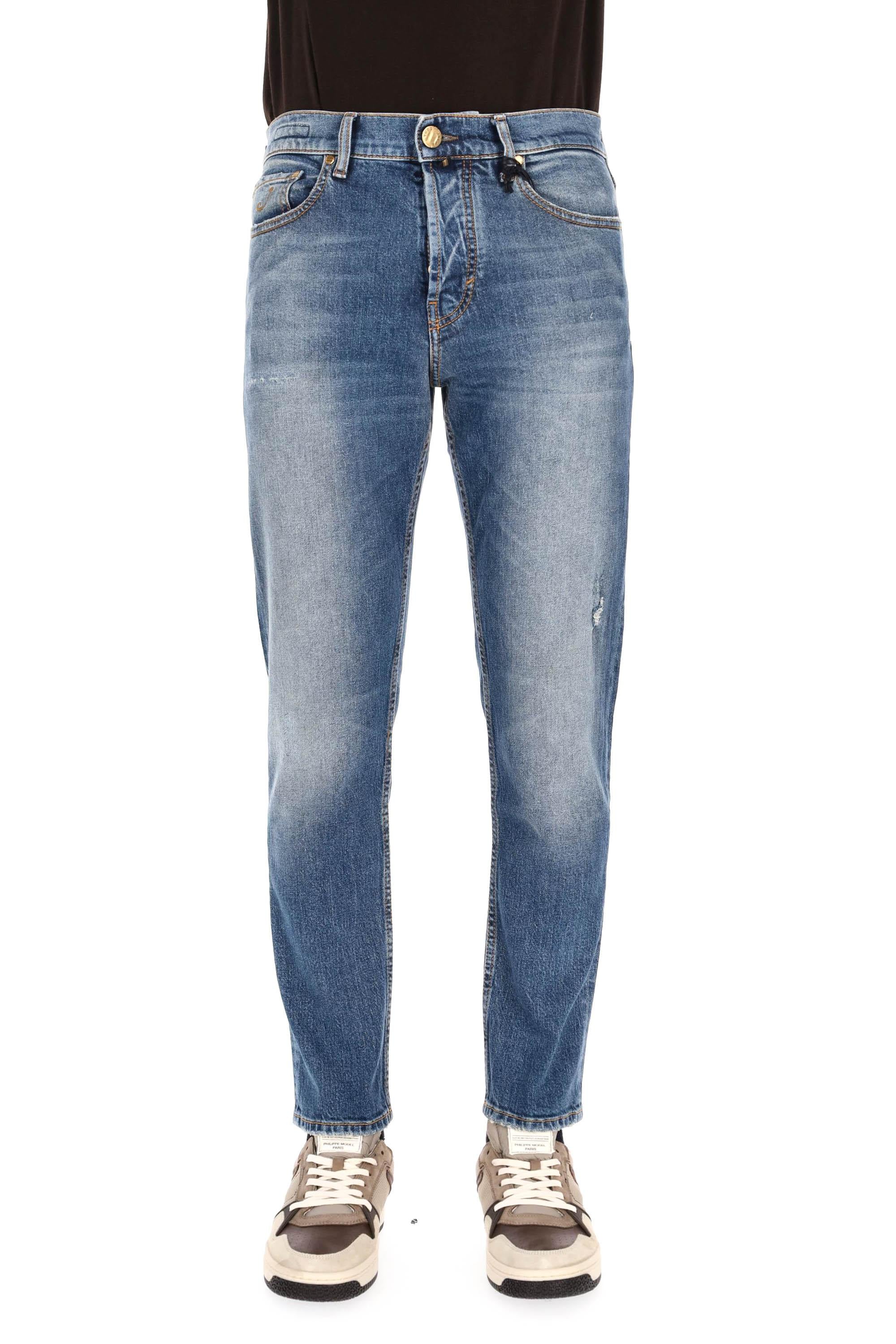 Jeans con etichetta camoscio modello Jude JUM_QE033-075-S4259 200D Jacob Cohen 