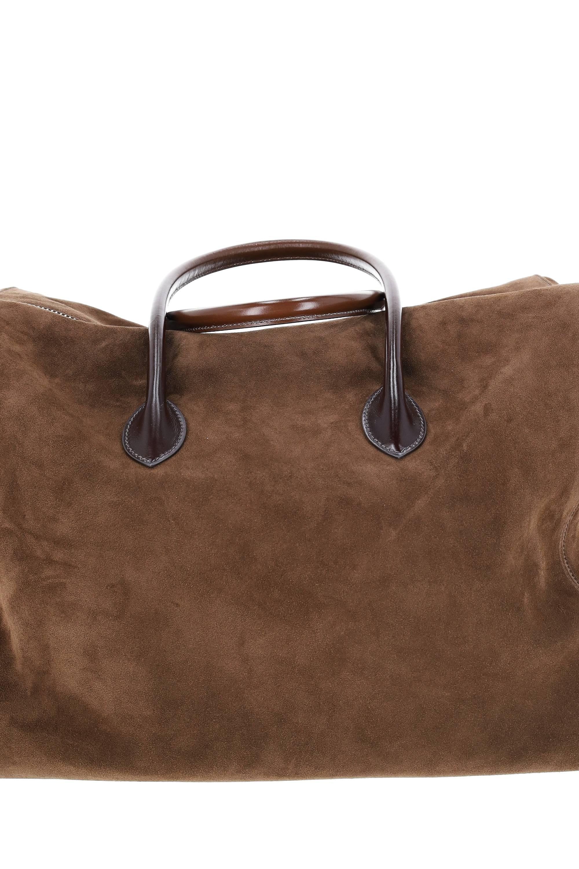 Santoni Borsa da viaggio in pelle scamosciata UIBBA2905BS S23 