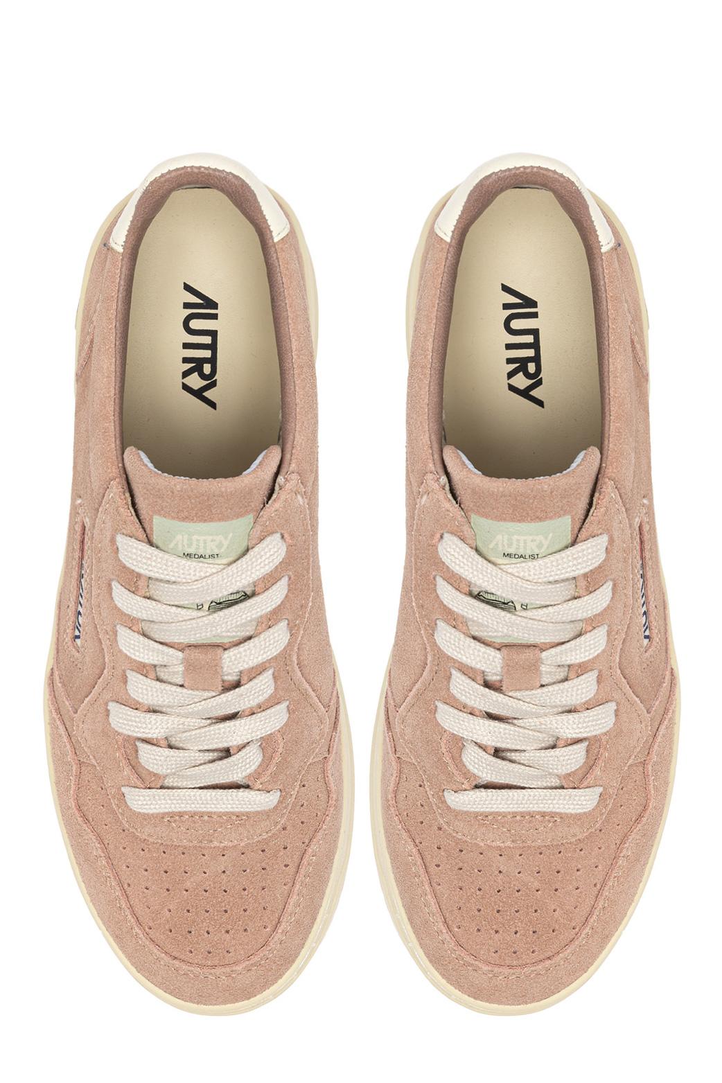 Autry Sneaker donna Medalist in camoscio talloncino bianco AULW UH12 ROSECAN/WHT 