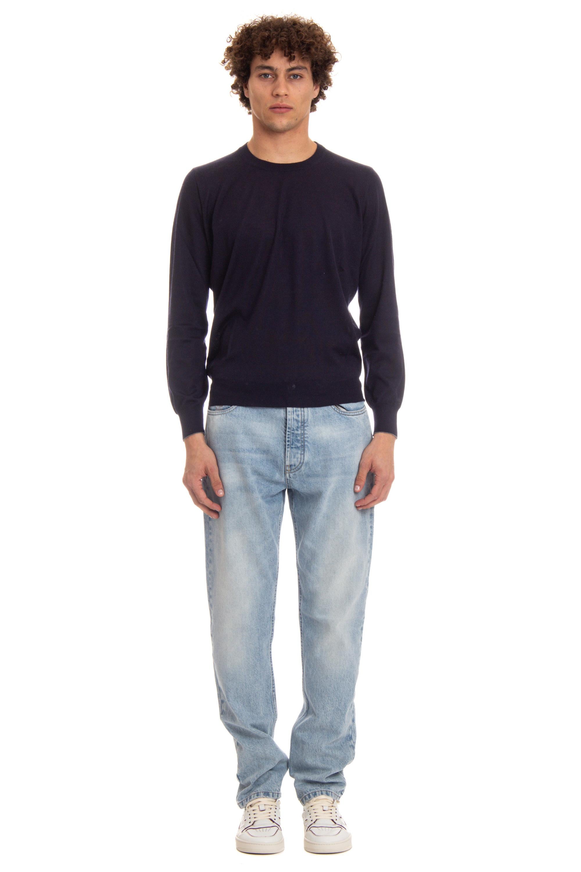 Maglia girocollo in cashmere seta M2300100. CW425 Brunello Cucinelli 