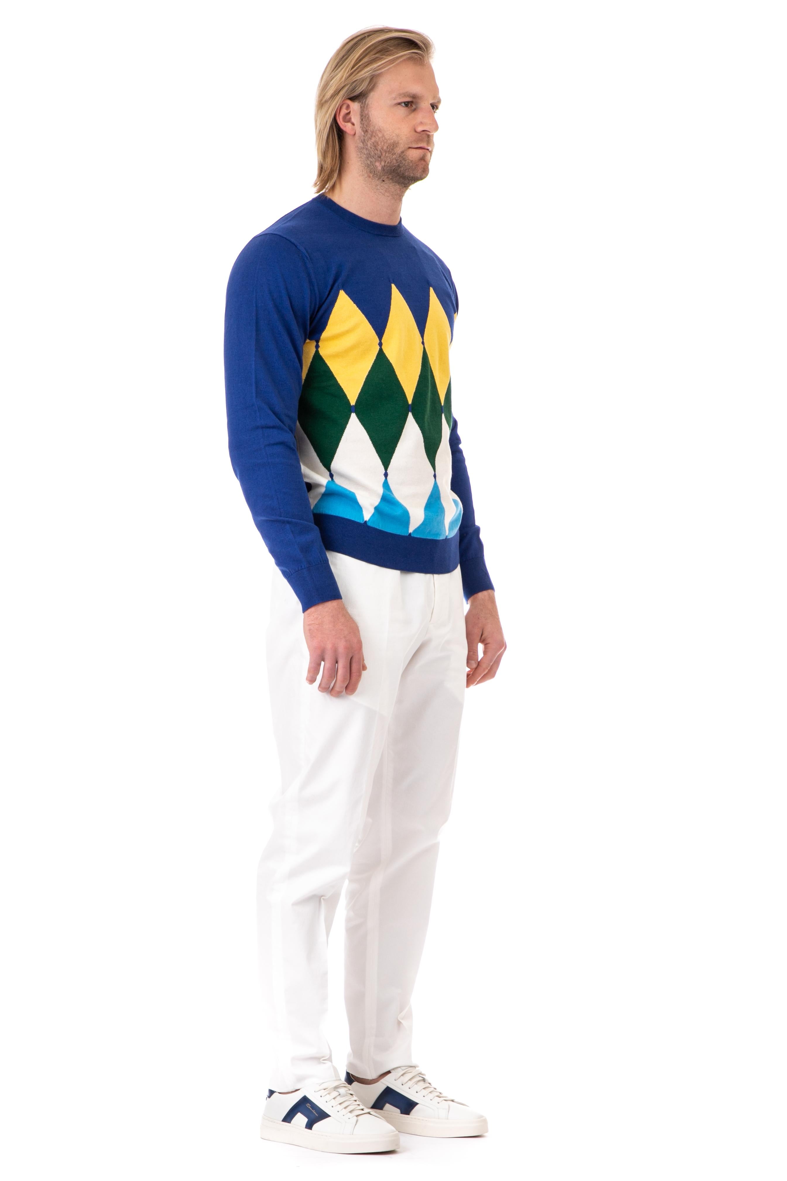 Ballantyne Maglia girocollo diamond in cotone-cashmere U2P000-14CA8/2 93760 