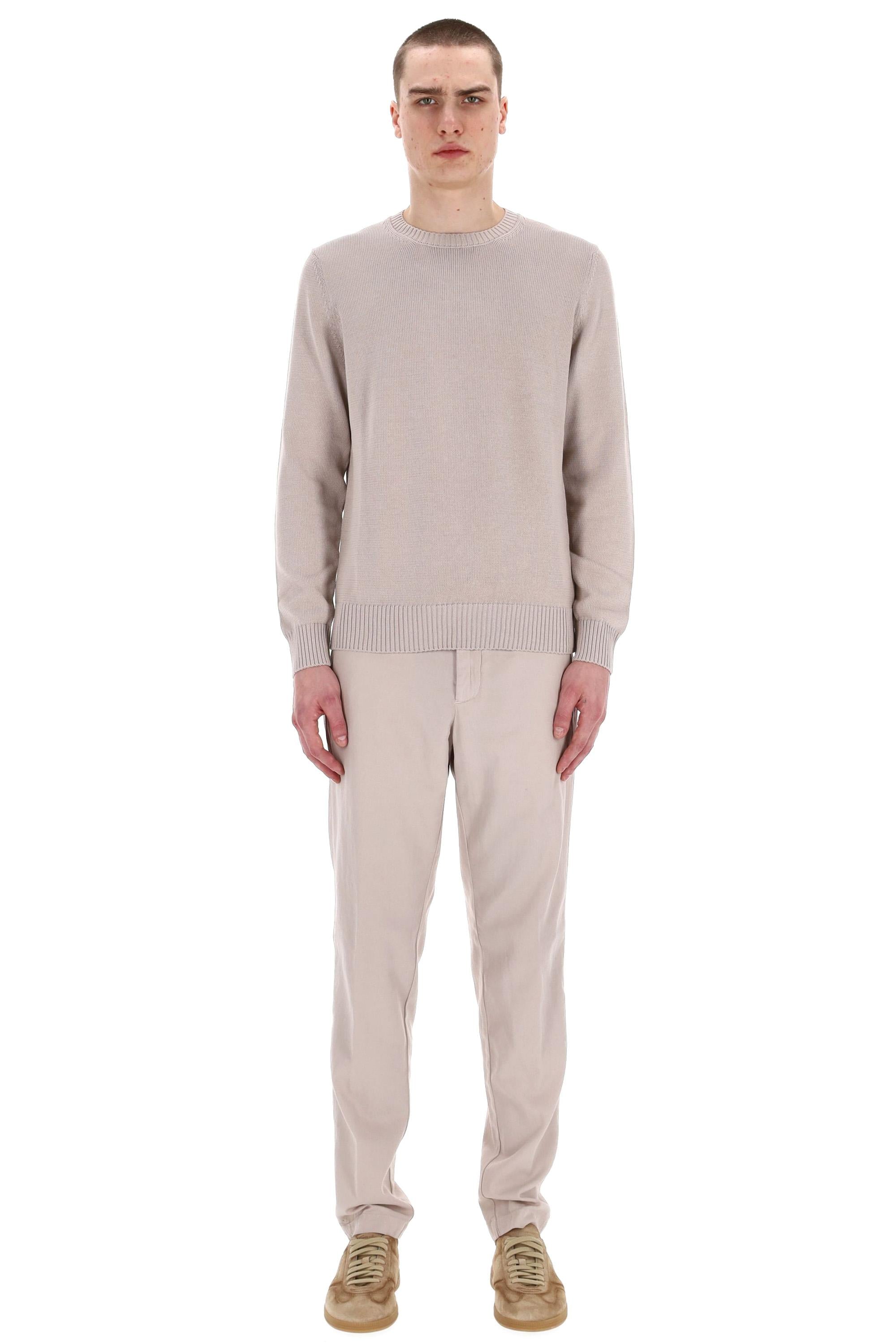 Maglia girocollo in cotone finezza 5 D8Z103-10 130 Drumohr 