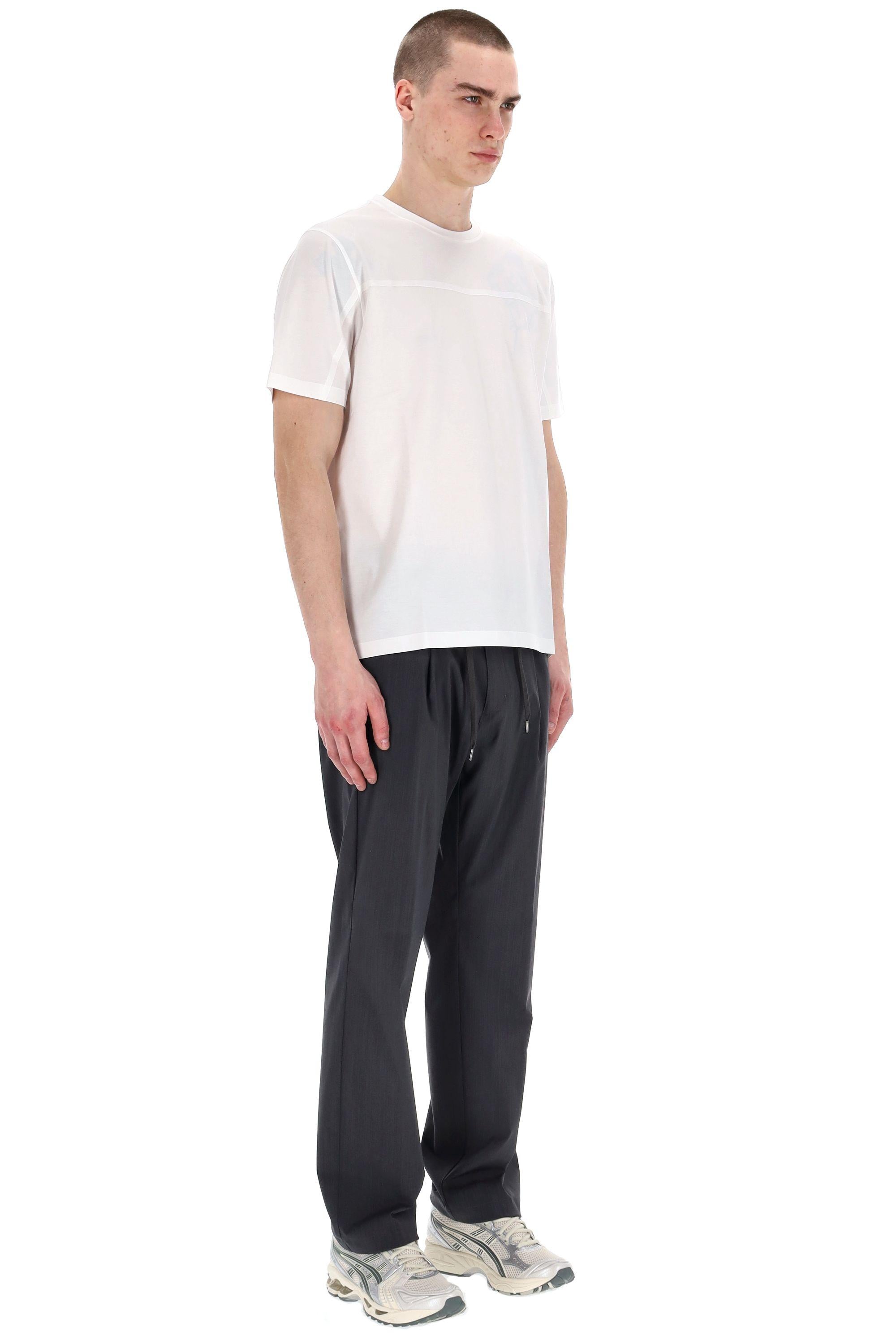 T-shirt in cotone con termo nastrature JG000237U 1000 Herno 