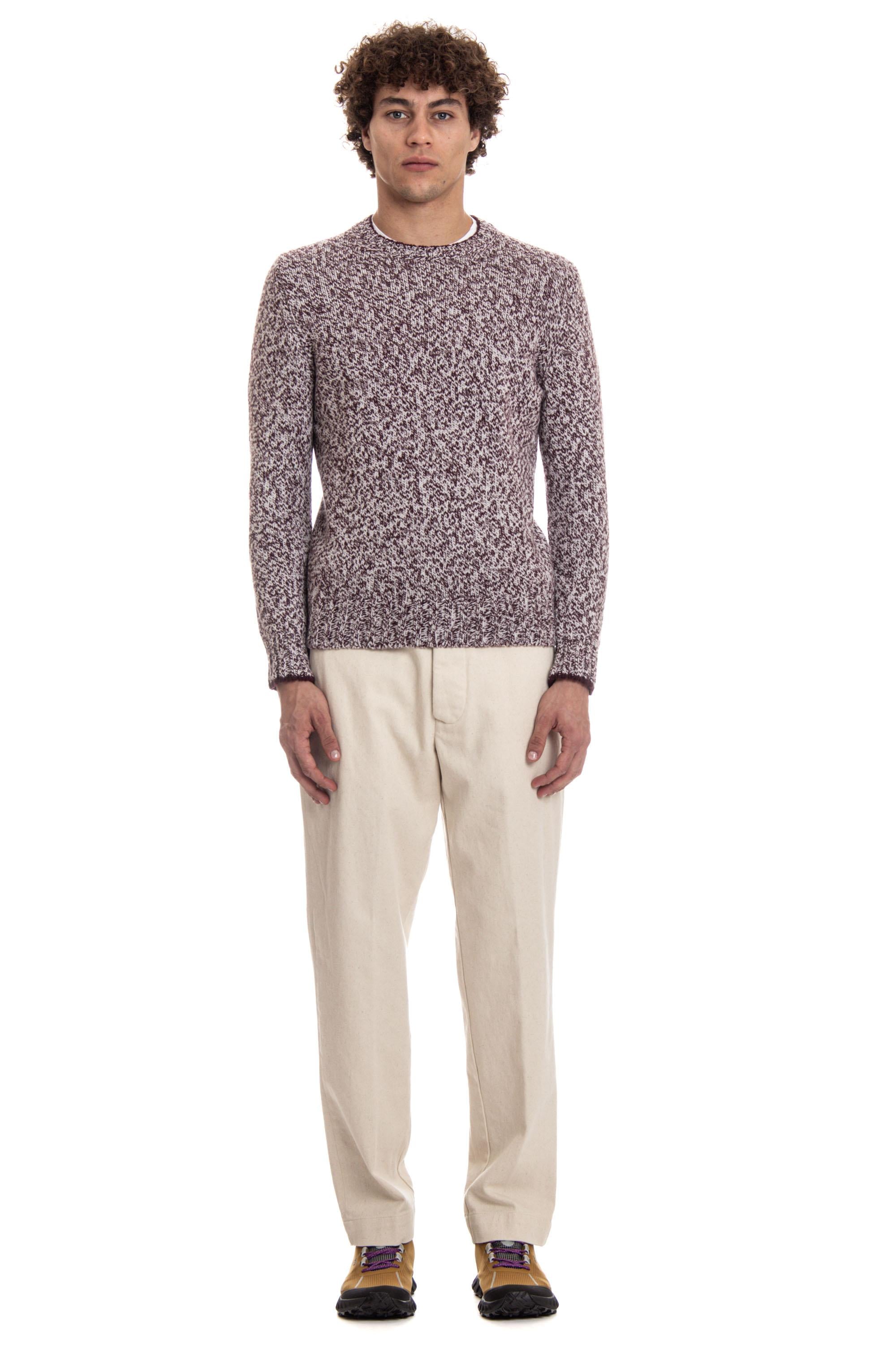 Maglia girocollo in lana vergine moulinè 2570110558 0840 840 Barba 