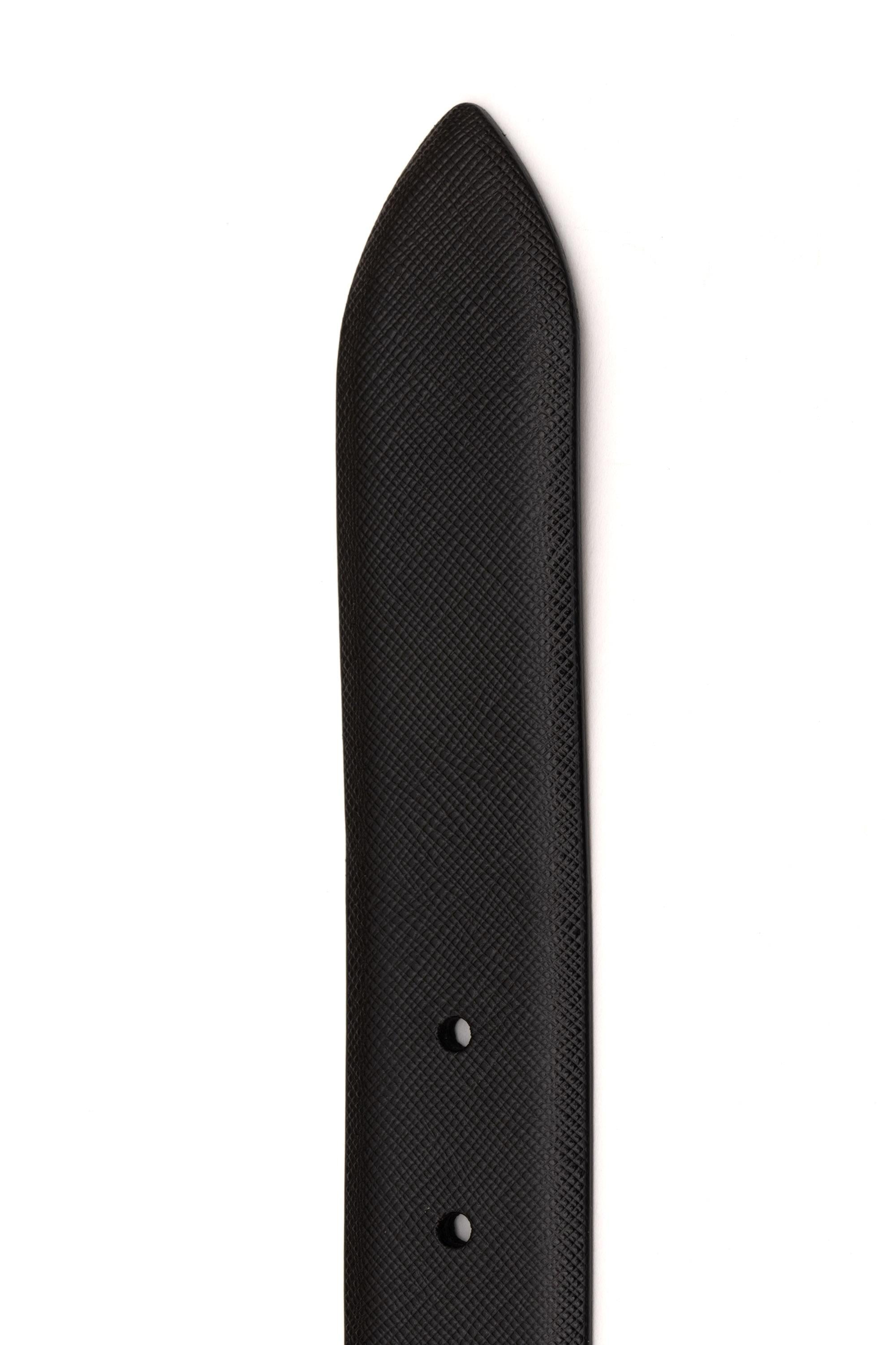 Orciani Cintura in pelle classica saffiano U08118 NERO 
