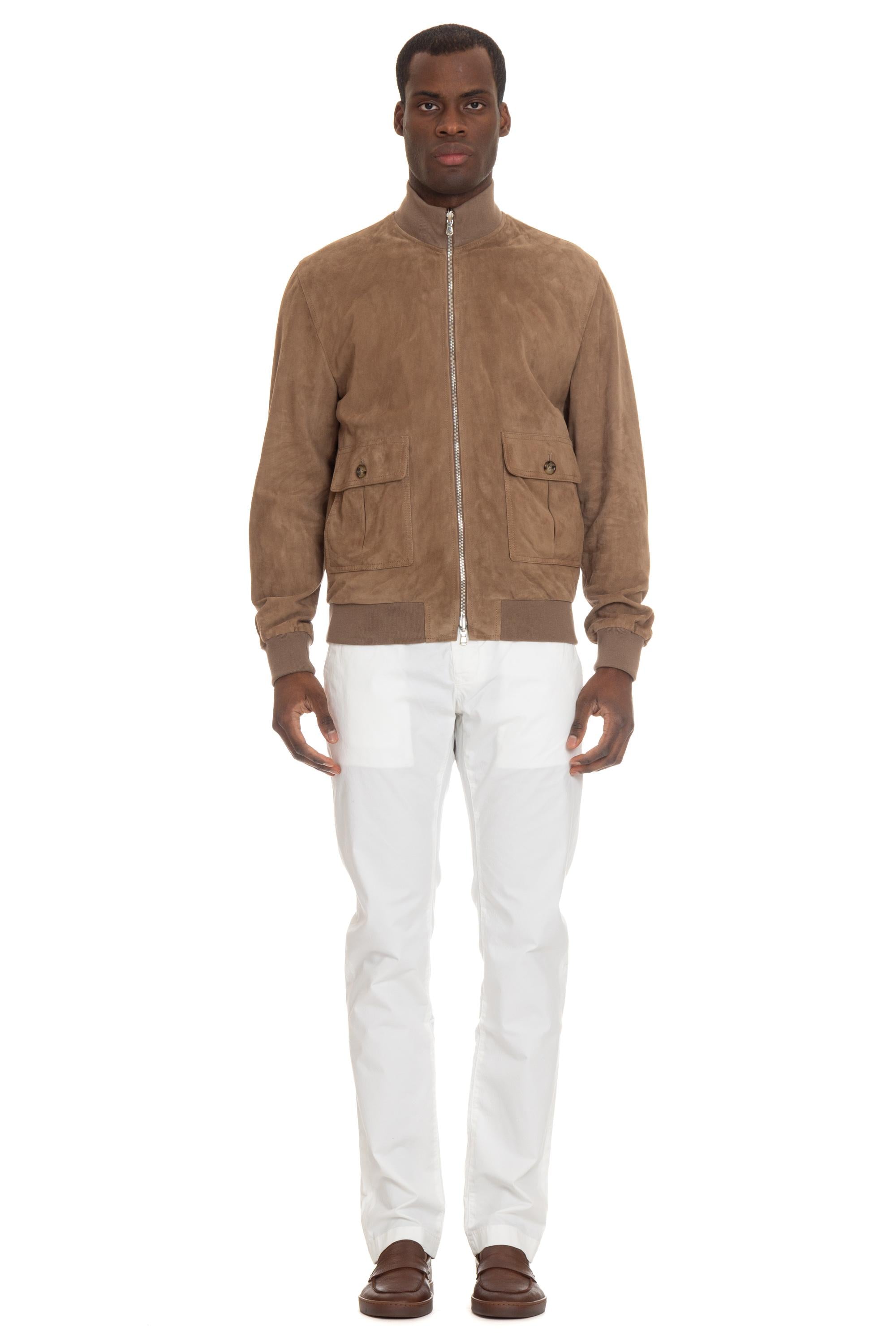 Giubbino in camoscio primo fiore con zip 407A.F241 2118 Valstar 