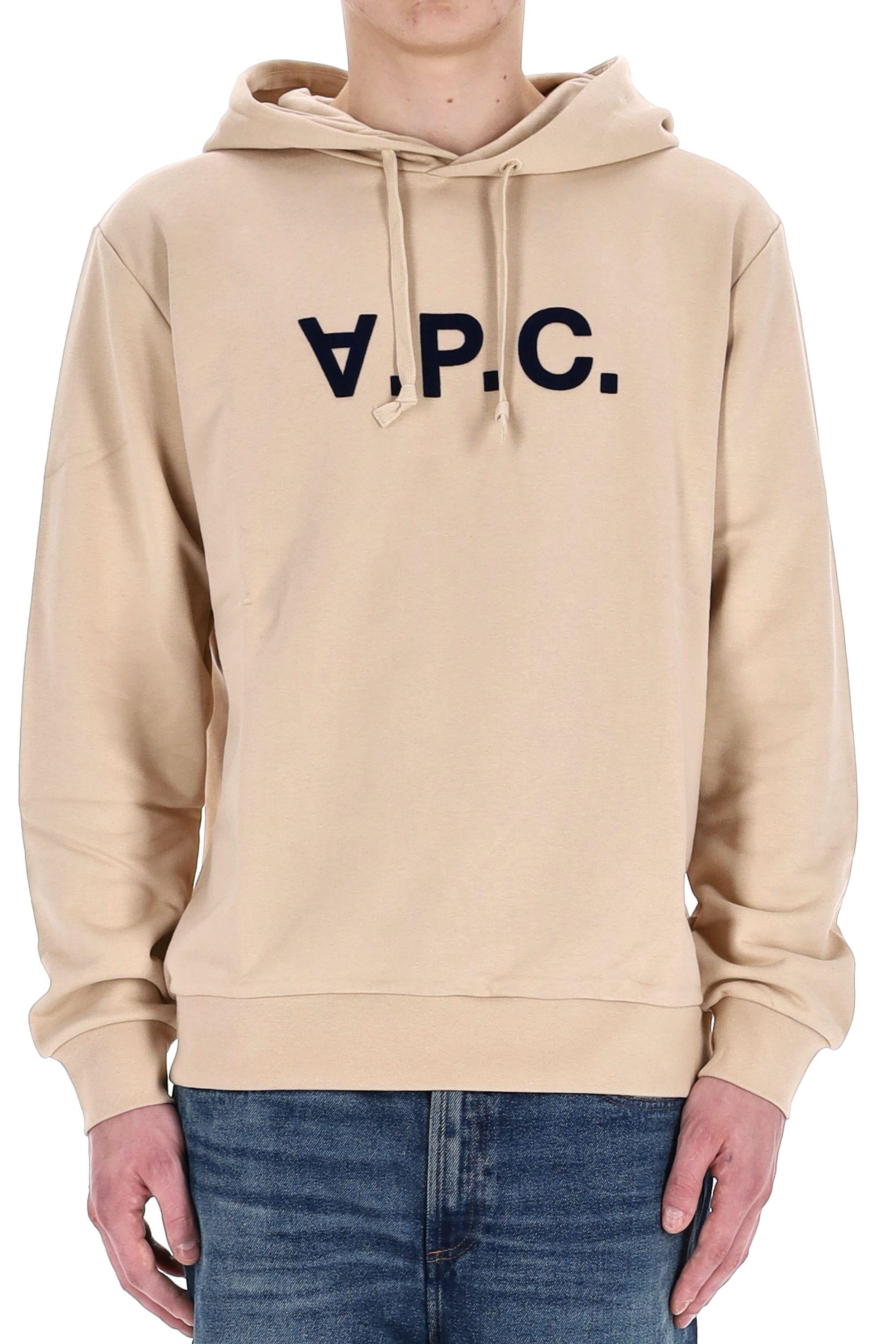 A.P.C. Felpa in cotone con logo centrale COHBN-M27908 TBI 