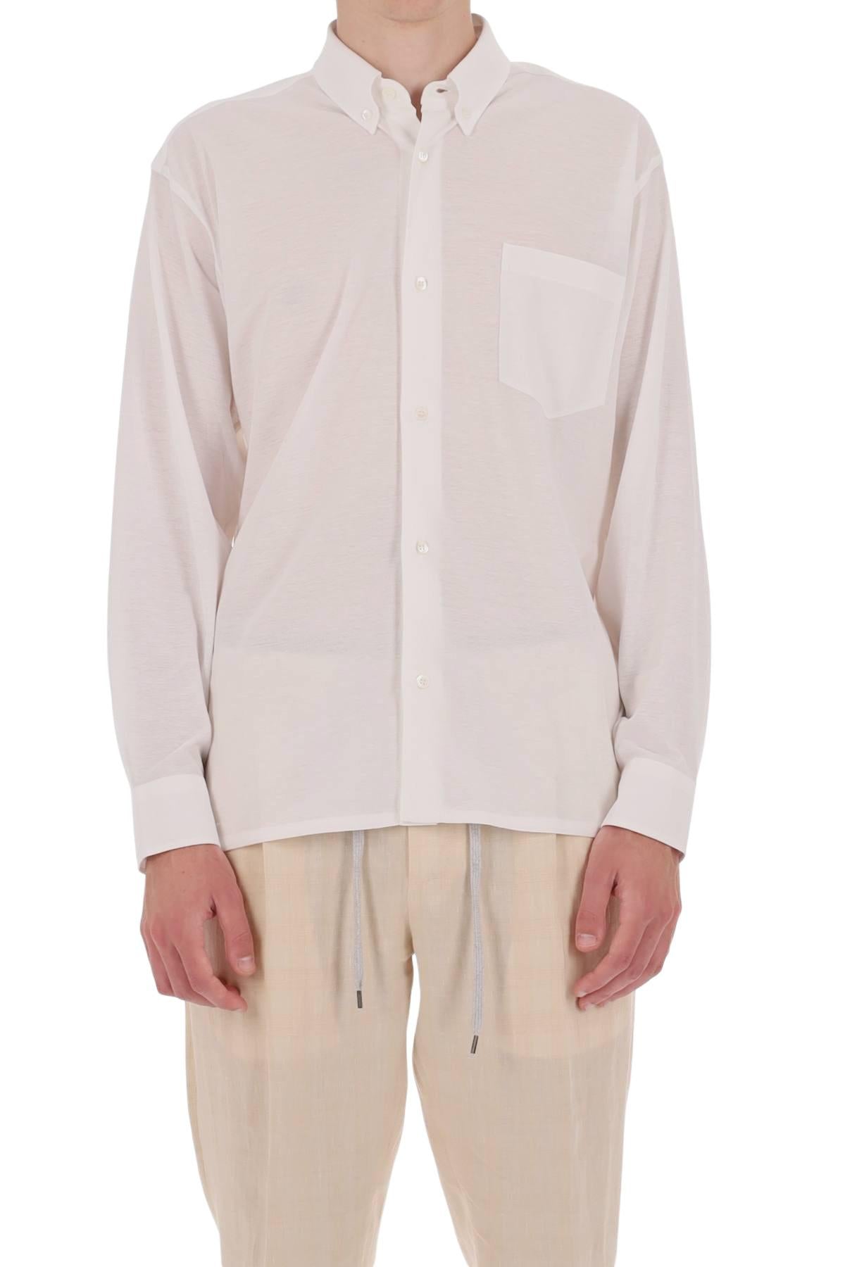 Herno Camicia in crepe di cotone button down JPL00149U 1000 