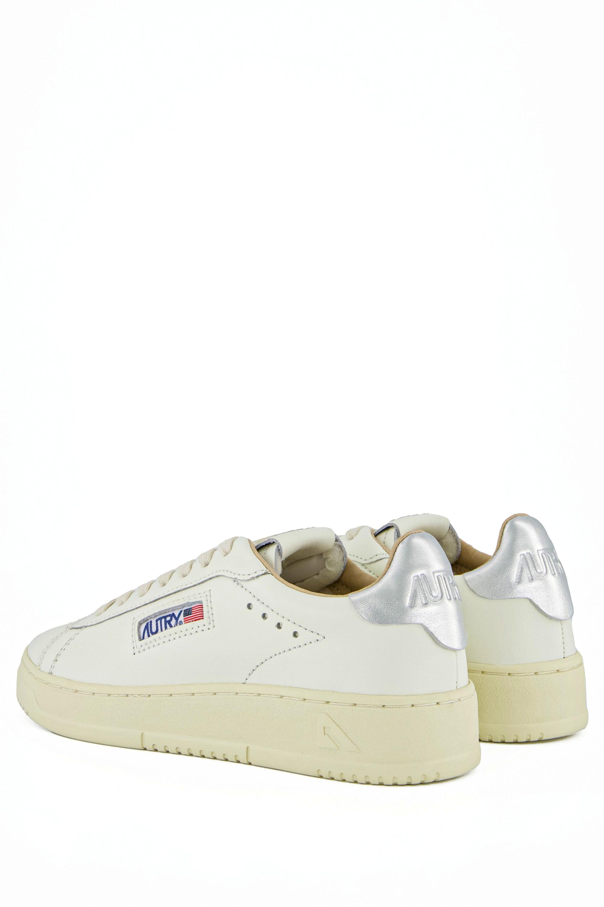Sneaker donna Dallas in pelle talloncino argento ADLW MR07 MSH/SILVER Autry 