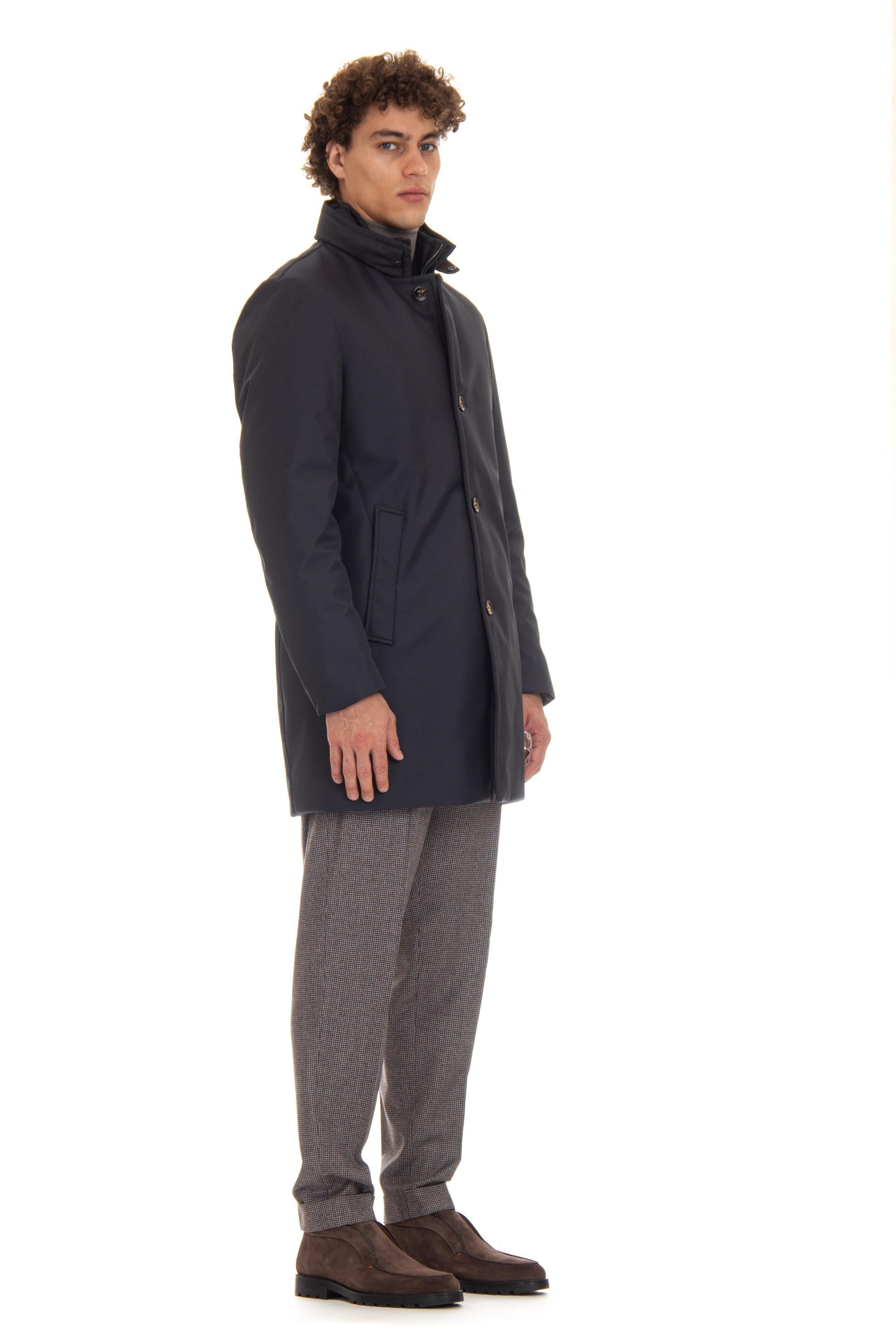 Cappotto in nylon imbottito in fine piumino mod. Bond-Wi BOND-WI DARK BLU Moorer 