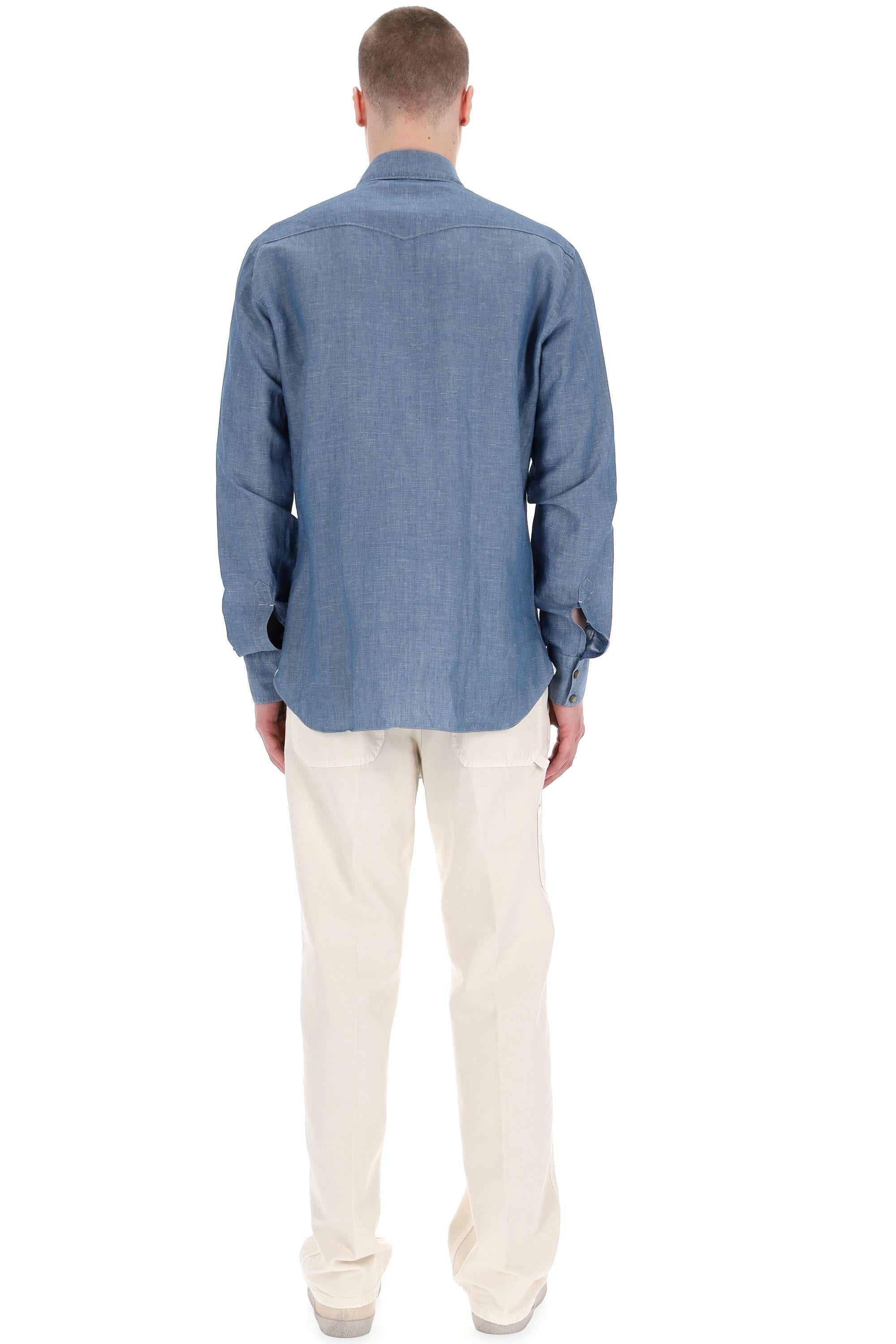 Camicia in denim modello texano linea Dandylife WSU13P2047252.U 0001 Barba 