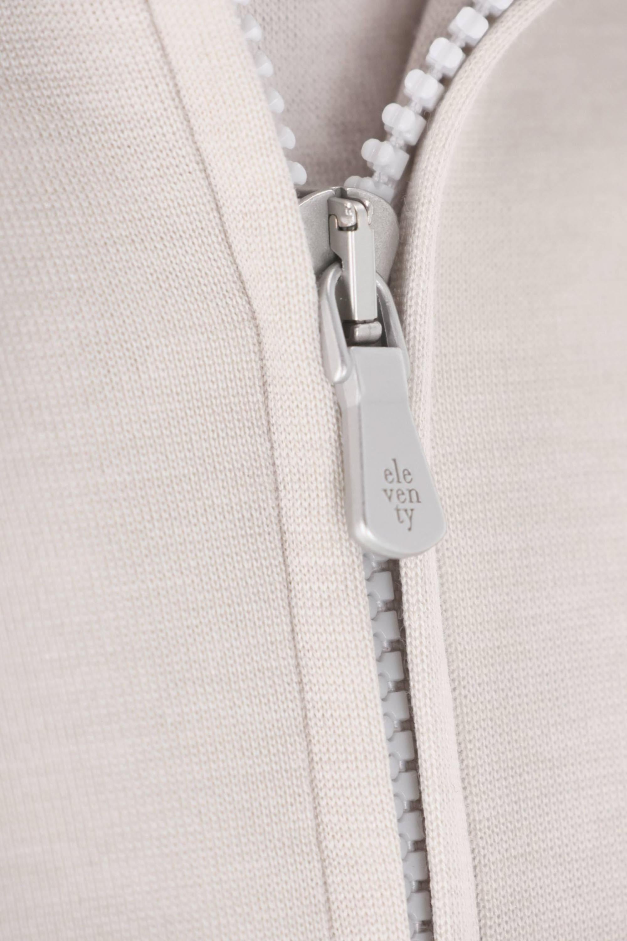 Eleventy Felpa con cappuccio in seta-cotone M75FELK23 TES0K034 02 