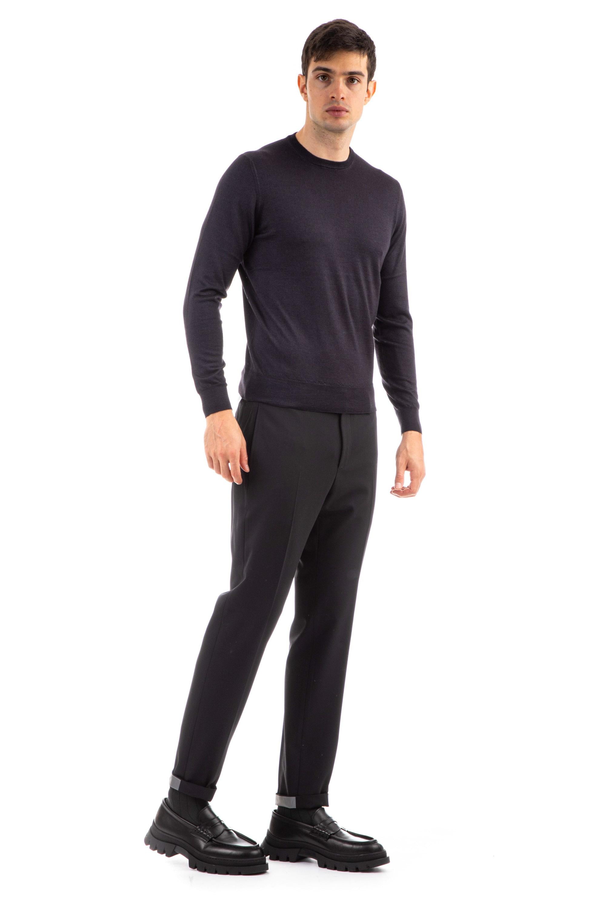 Maglia girocollo in cashmere-seta D0J103A 690 Drumohr 