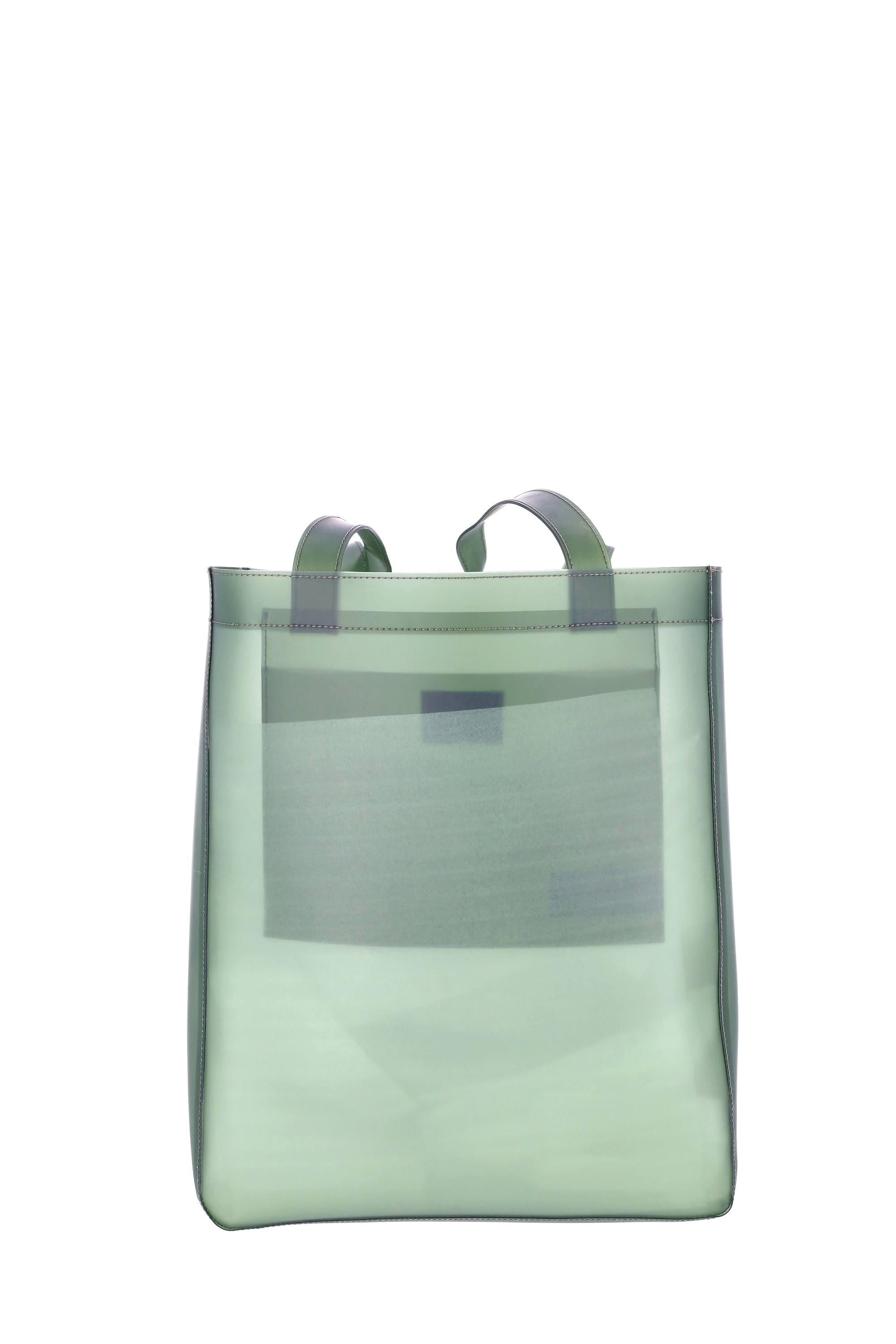 A.P.C. Borsa tote bag in transarent kaki mod. Lou TPAAA-M61442 JAA-KAKI 