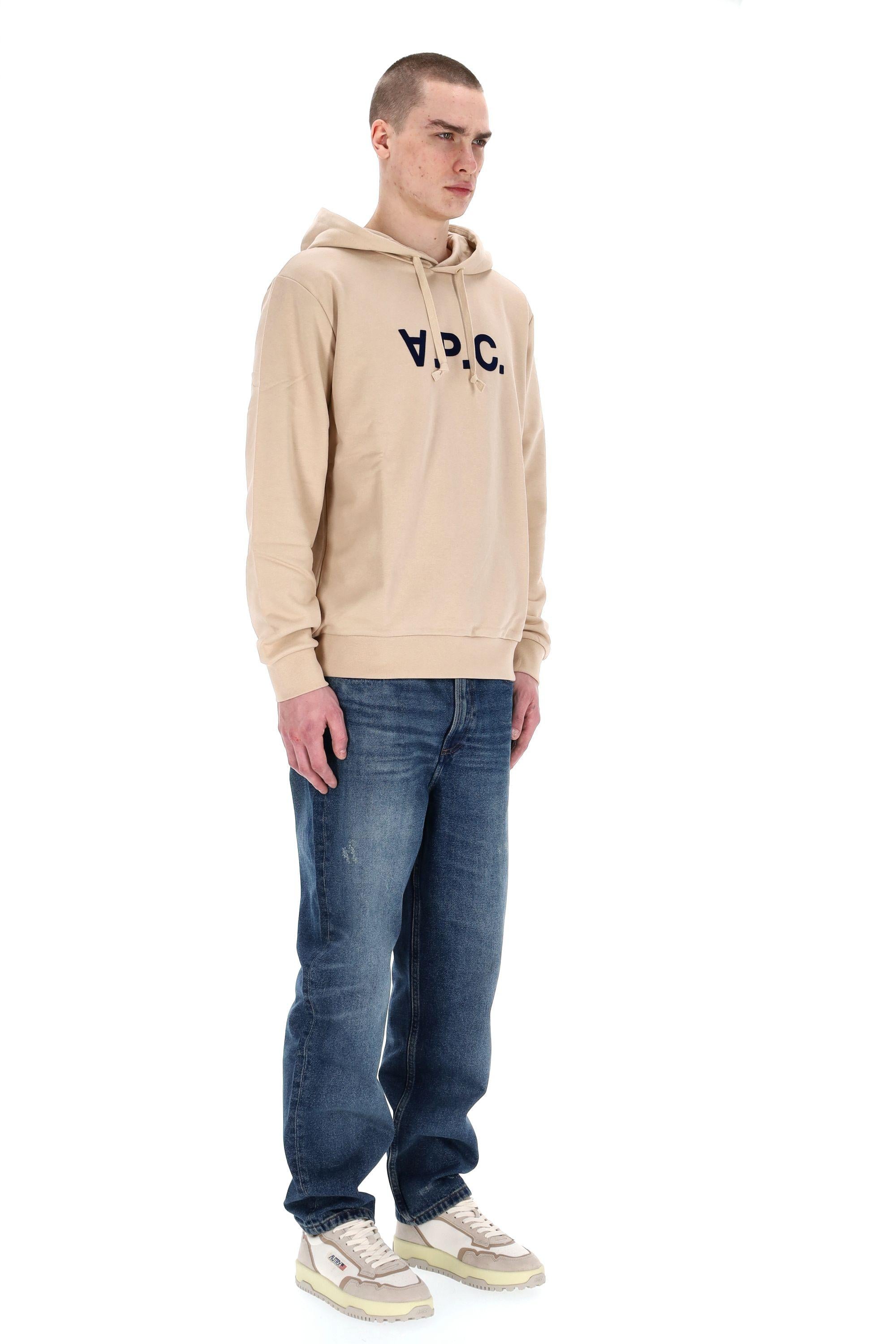 A.P.C. Felpa in cotone con logo centrale COHBN-M27908 TBI 