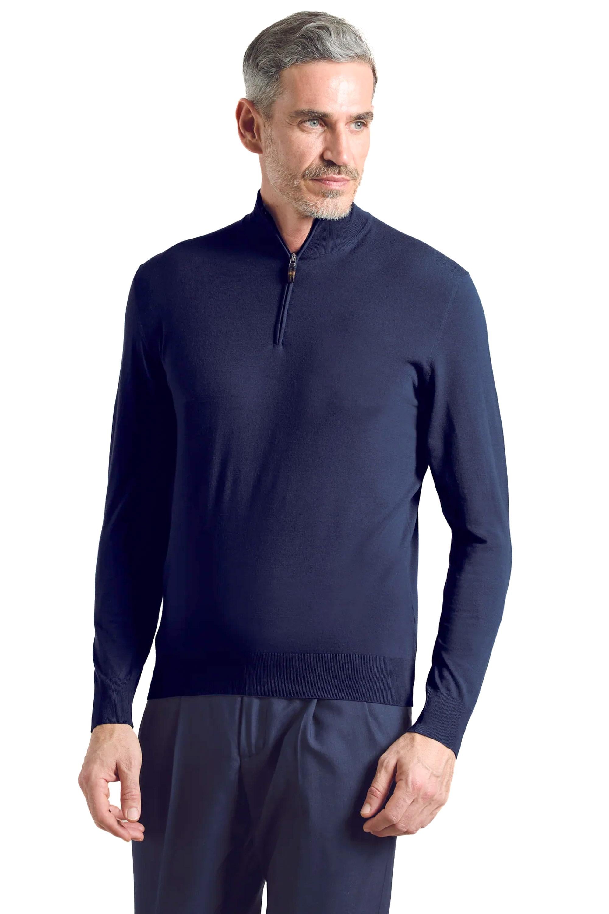 Maglia mezza zip in lana kid wool 12.8 MA00060/N/2-80APL 43000 Colombo 