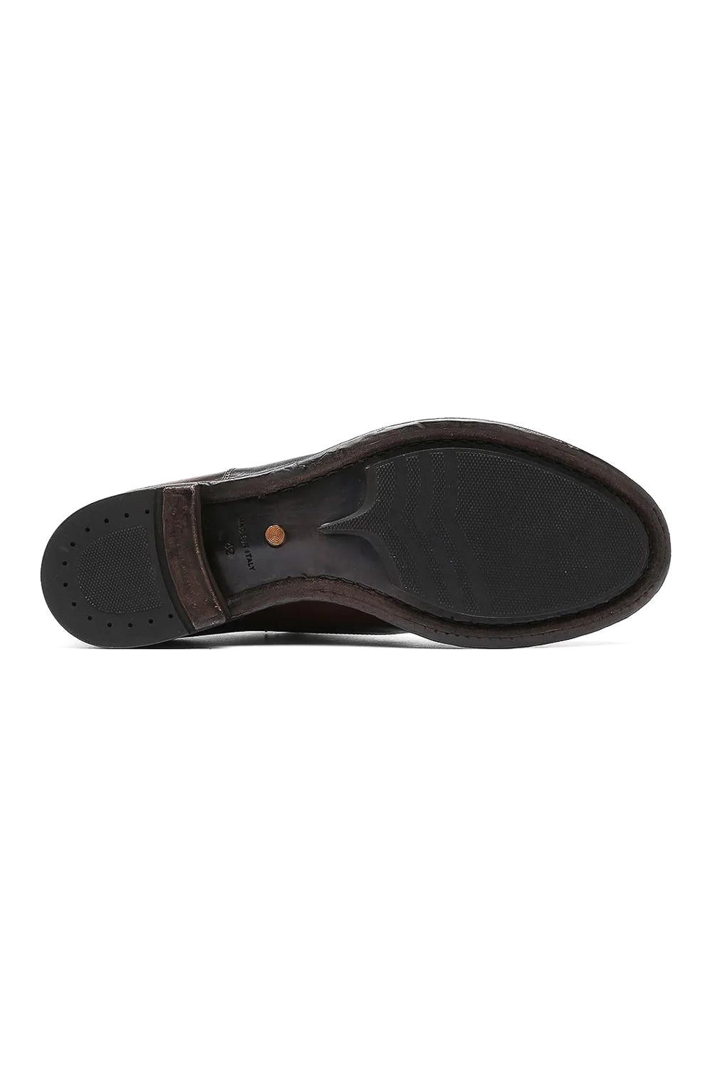 Officine Creative Scarpa oxford in pelle fondo cuoio OCANATO015AERBUD211 T.MORO 