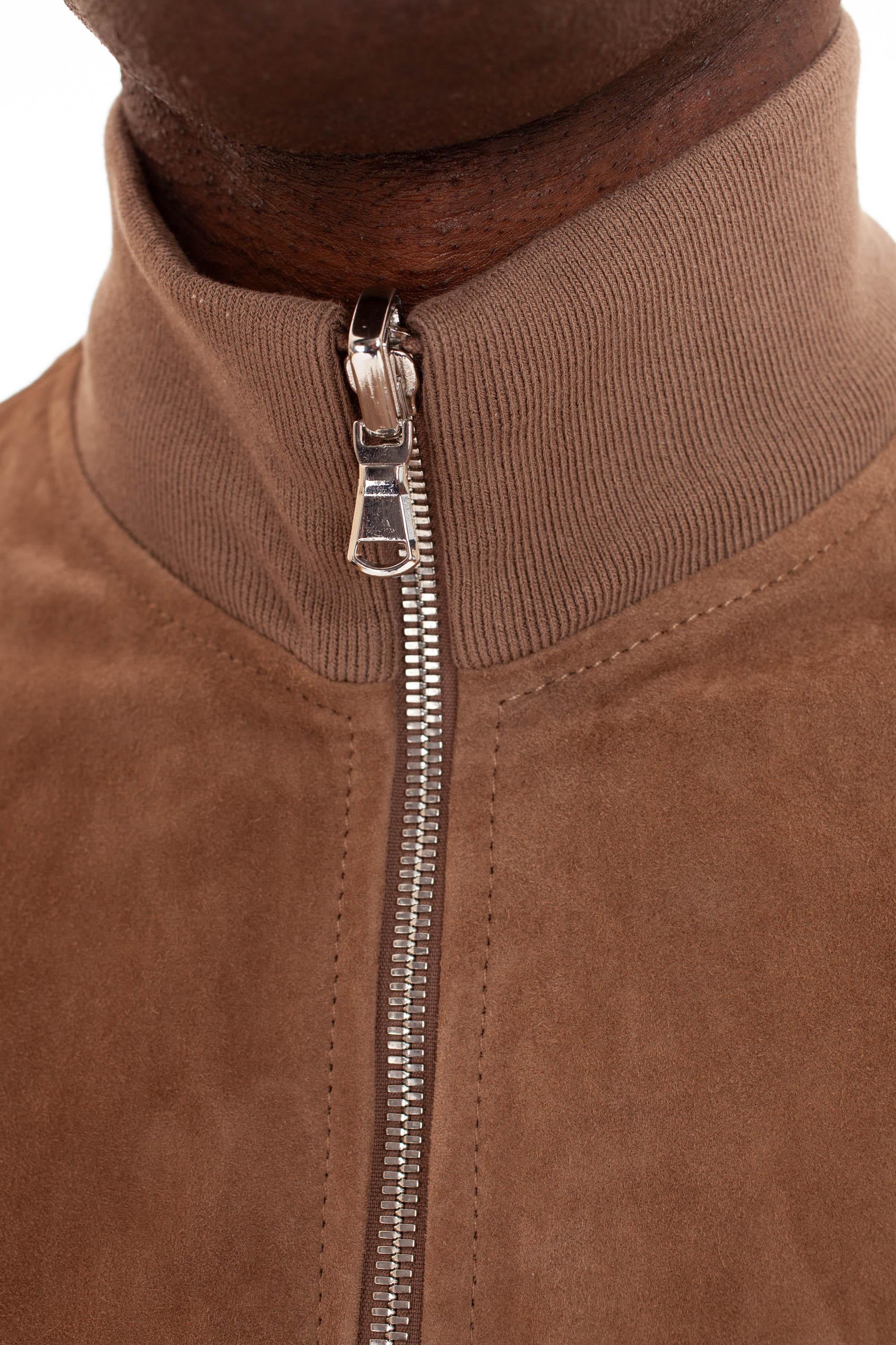 Giubbino in camoscio primo fiore con zip 407A.F241 2118 Valstar 