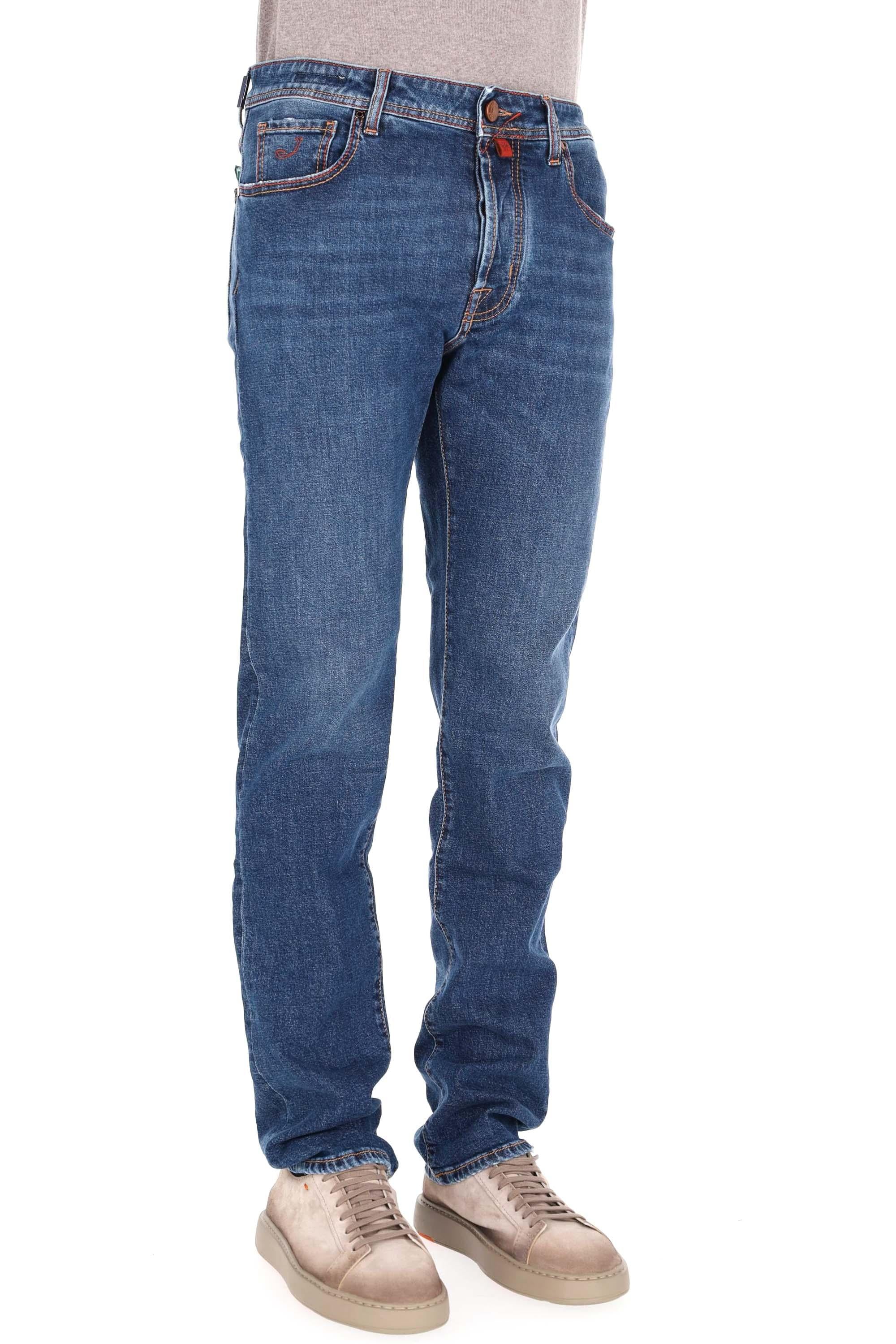 Jacob Cohen Jeans comfort con etichetta in pelle lavorazione rombi Bard fit JUM_QM004-032-S3630 200D 