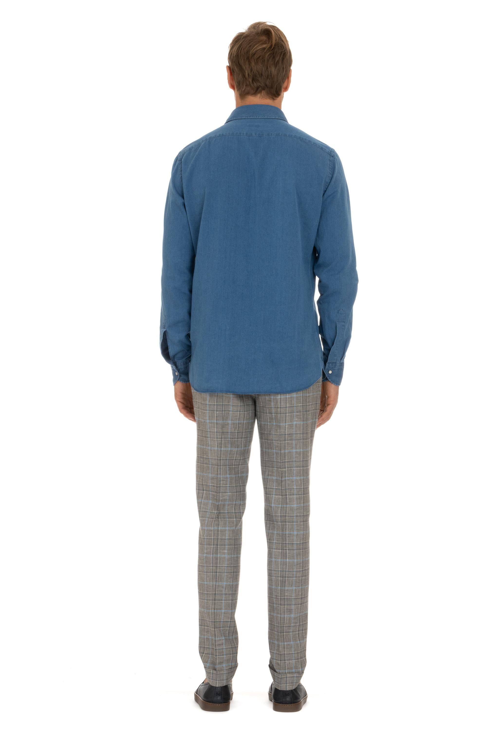 Camicia in denim con bottoni a pressione 17047. 7 Borriello 