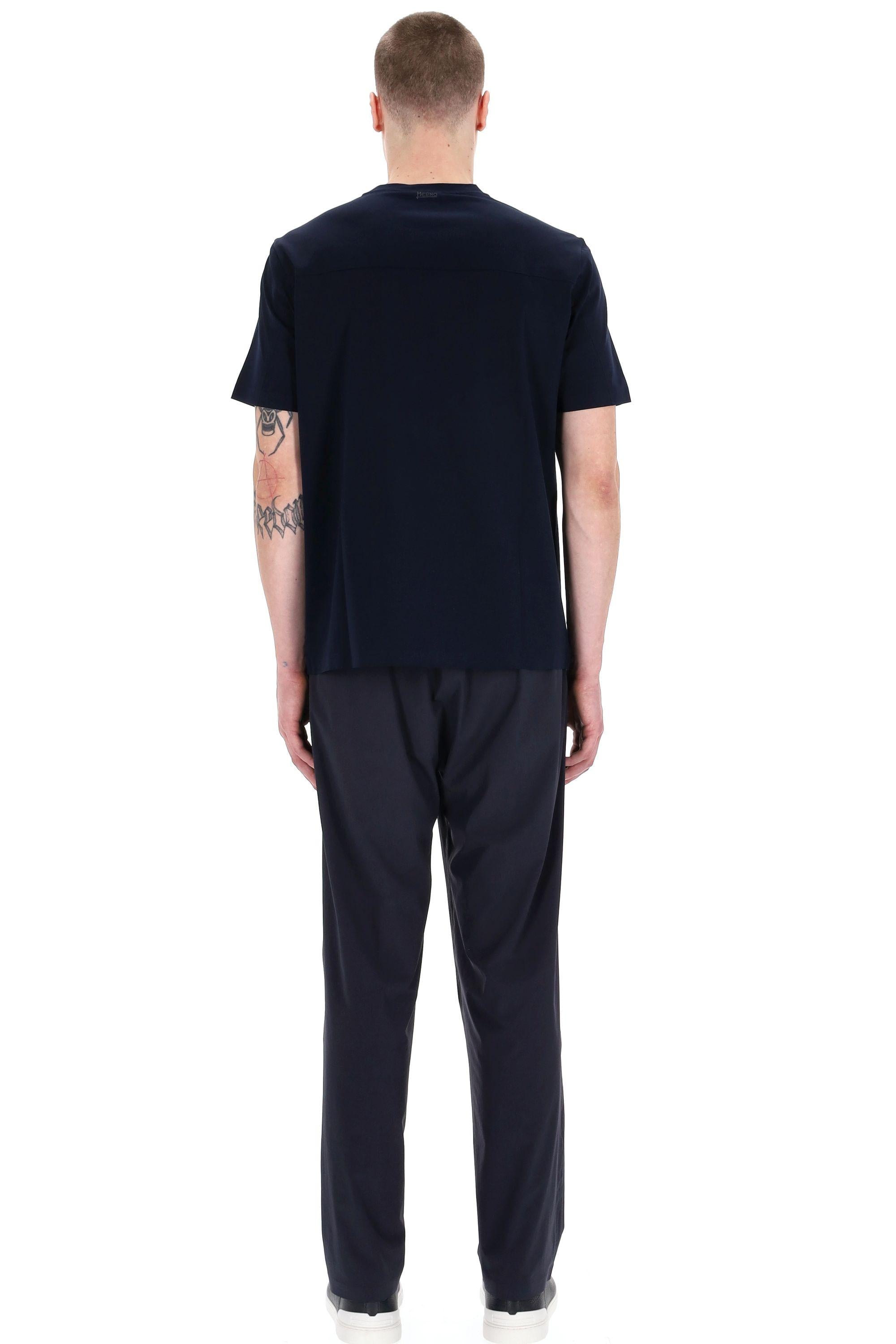 Herno T-shirt in cotone con termo nastrature JG000237U-2 9200 