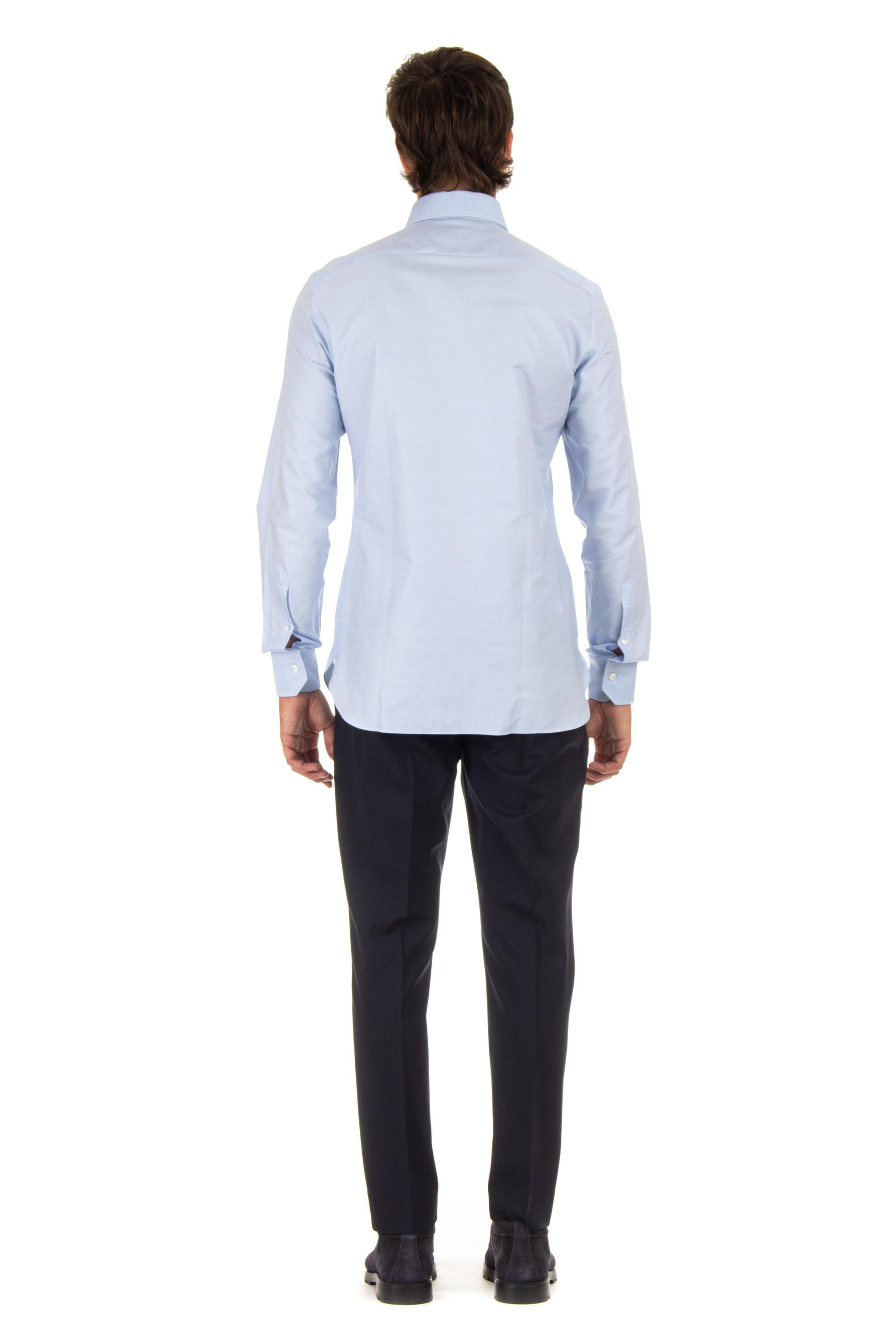 Zegna Camicia in cotone trofeo CT1030 9MS0BA AZZ 