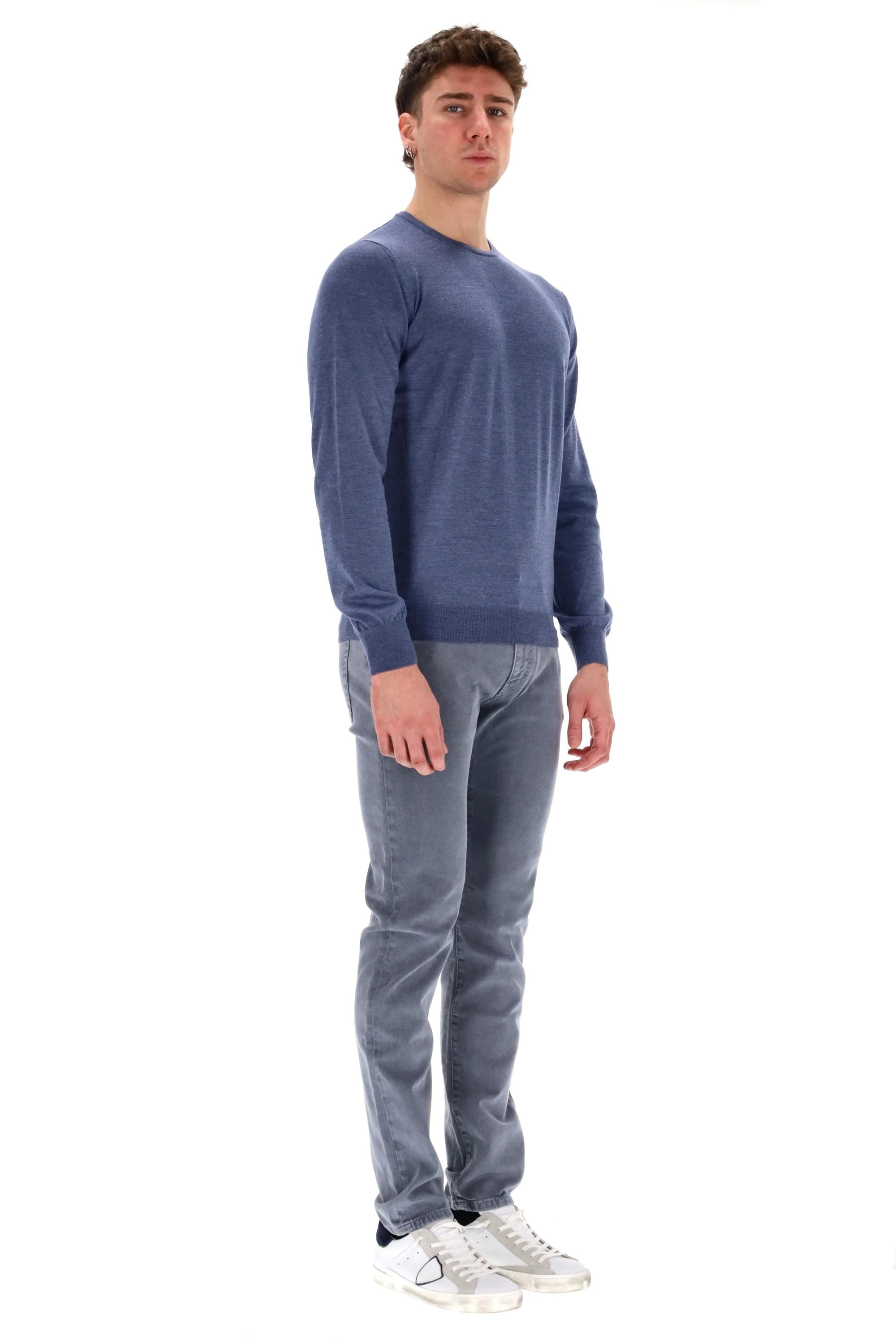 Maglia girocollo in lana-cashmere in finezza 14999 57167 576 Barba 