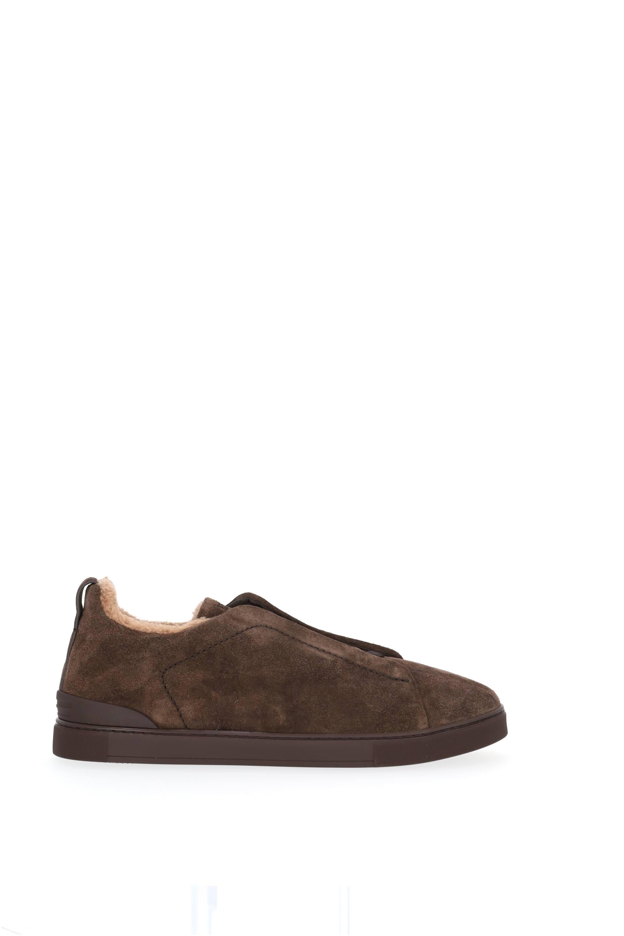 Zegna Sneaker Triple Stitch con interno in montone LHNLA S5723Z TDM 