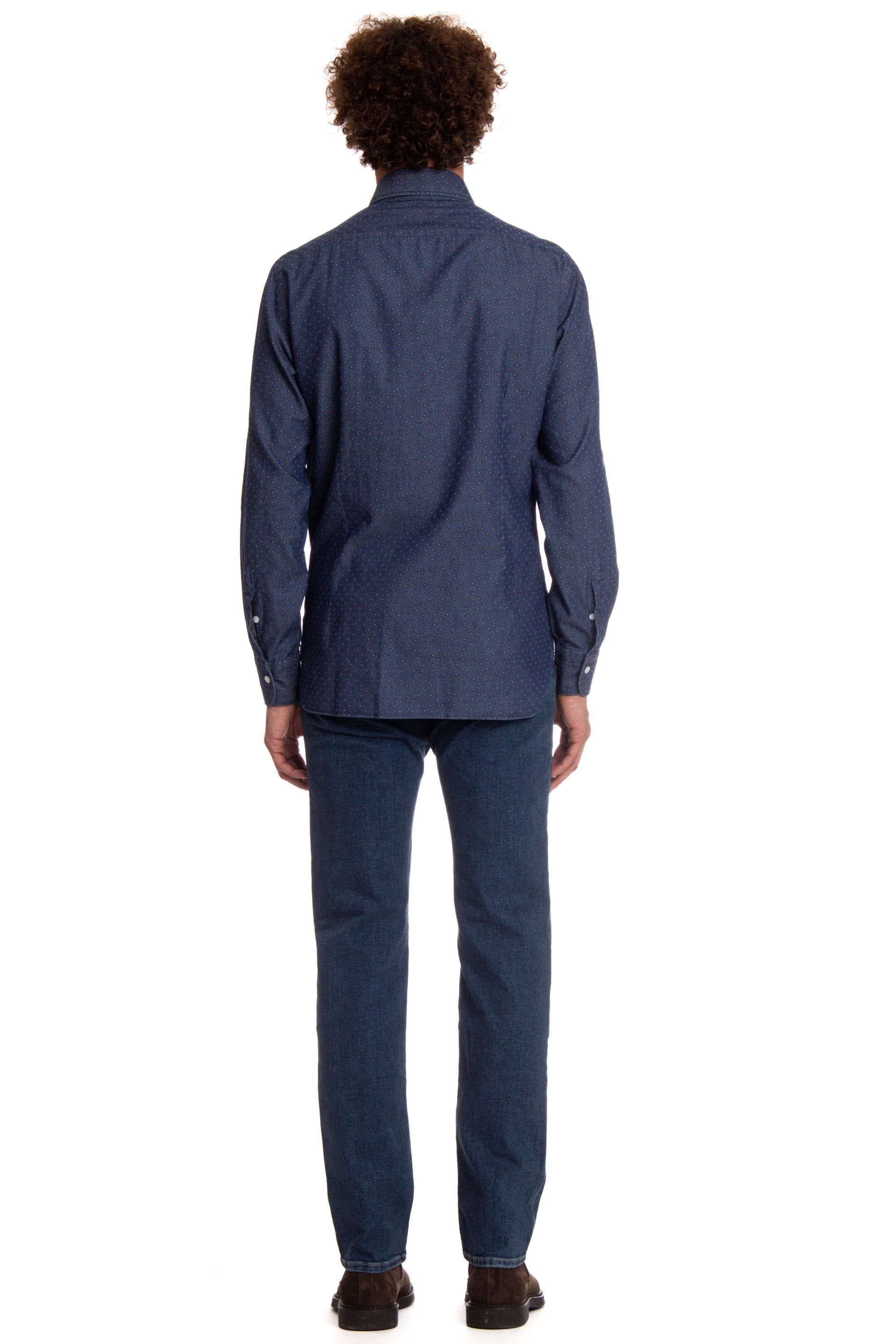 Camicia in denim micro fantasia linea Dandylife LIU13P0144043.U 0001 Barba 