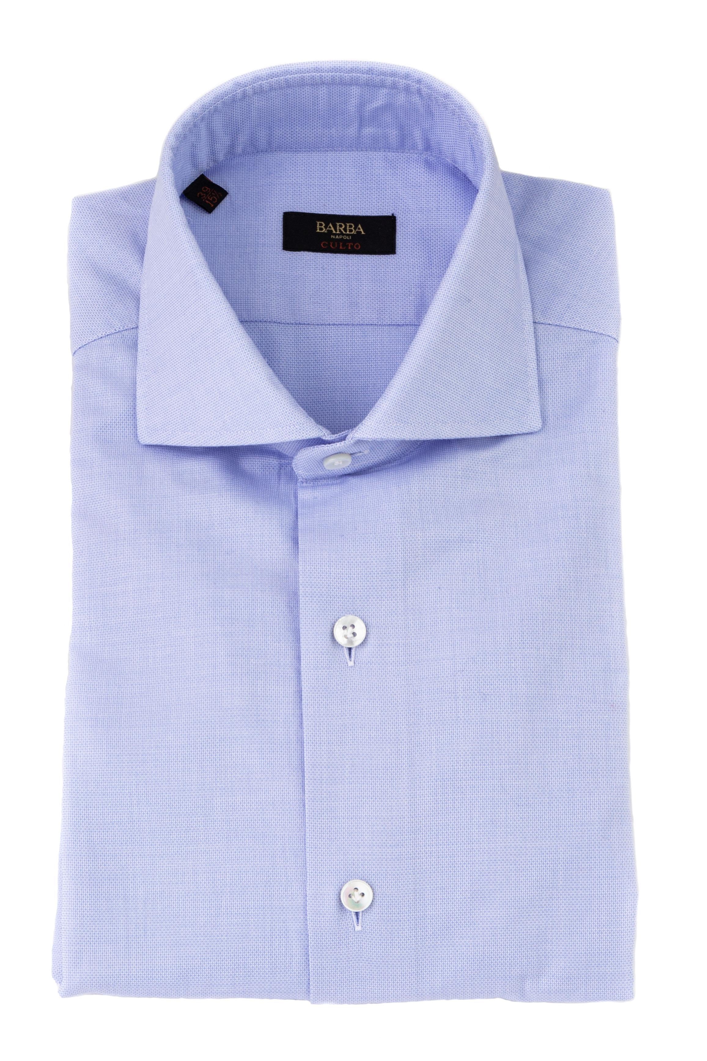 Camicia micro trama in cotone linea culto K1U13P0134024.U 01 Barba 