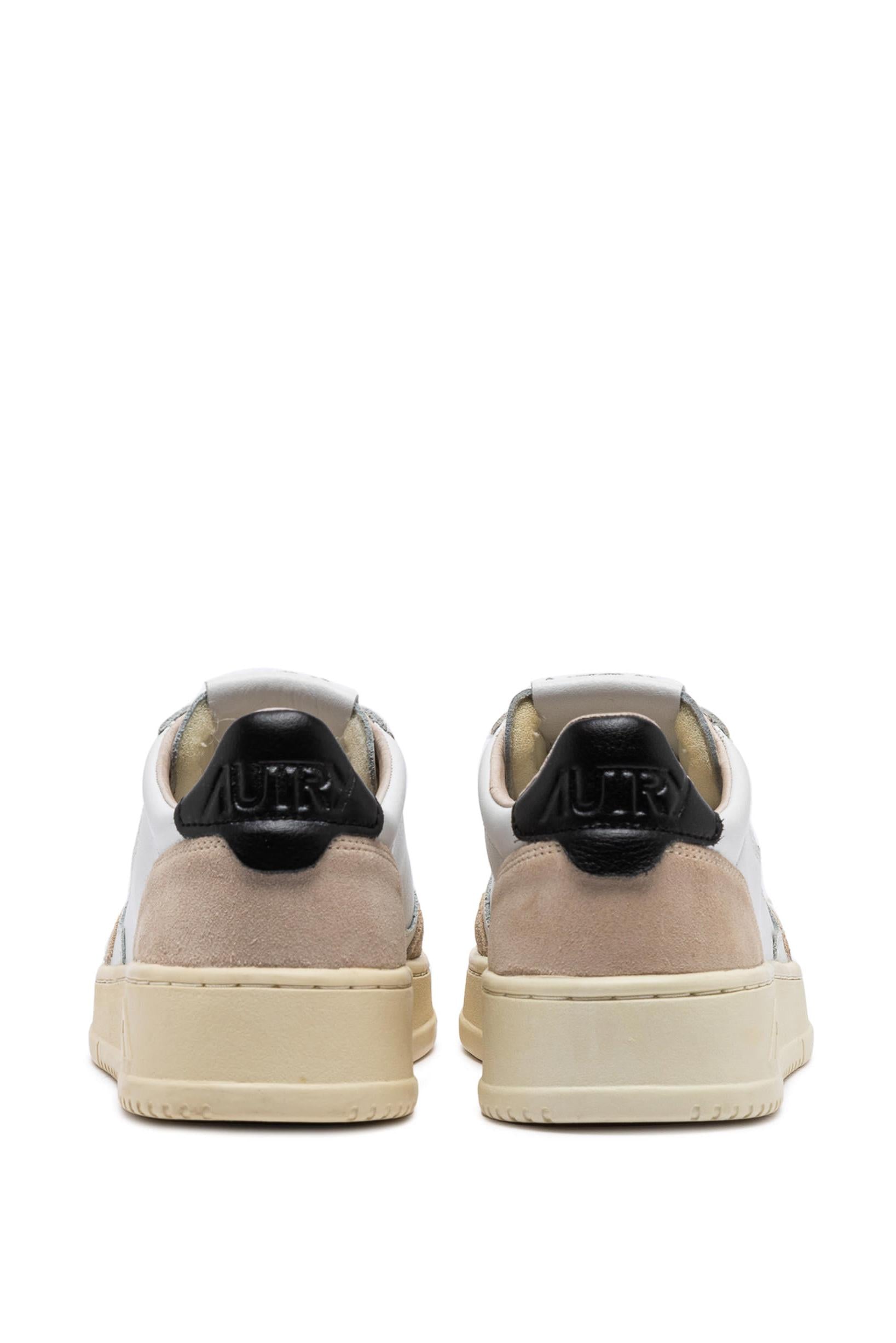Autry Sneaker Medalist donna bimateriale talloncino nero AULW LS21 WHT/BLK 