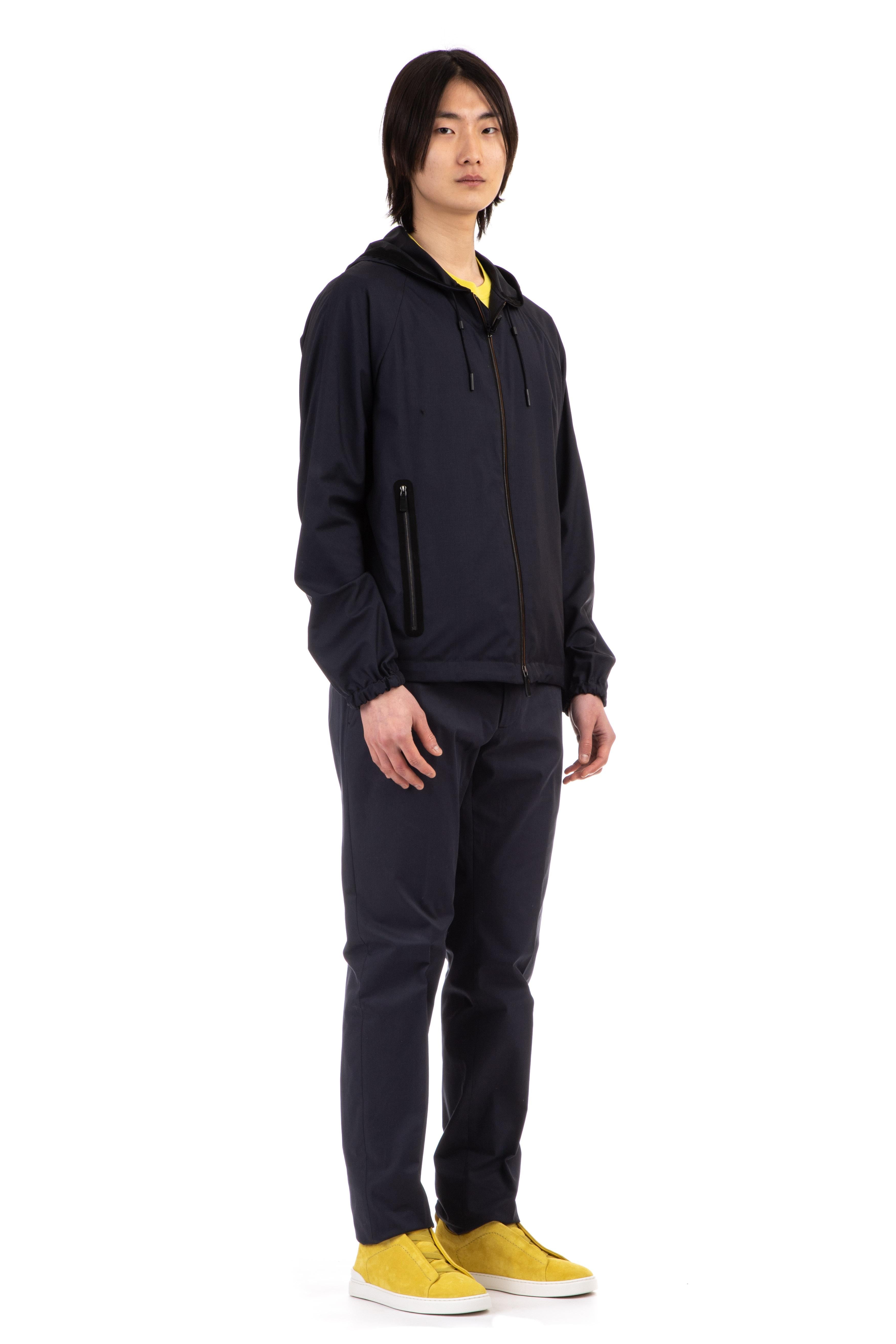 Zegna Blouson in lana-seta con cappuccio "leggerissimo" E7T25 7131 531 