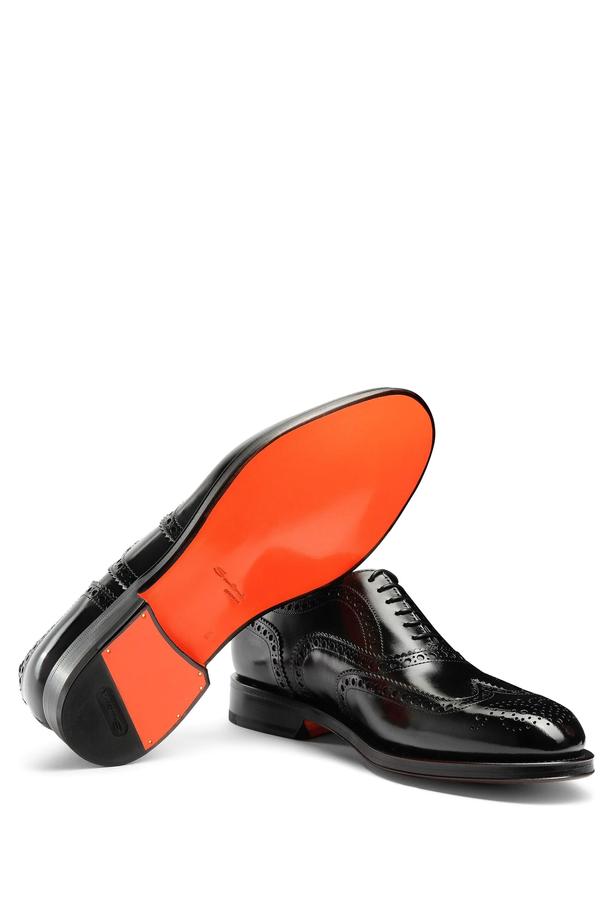 Santoni Scarpa oxford brogue Goodyear in pelle mod. Enrico MCCO17836PD5HOBR N01 