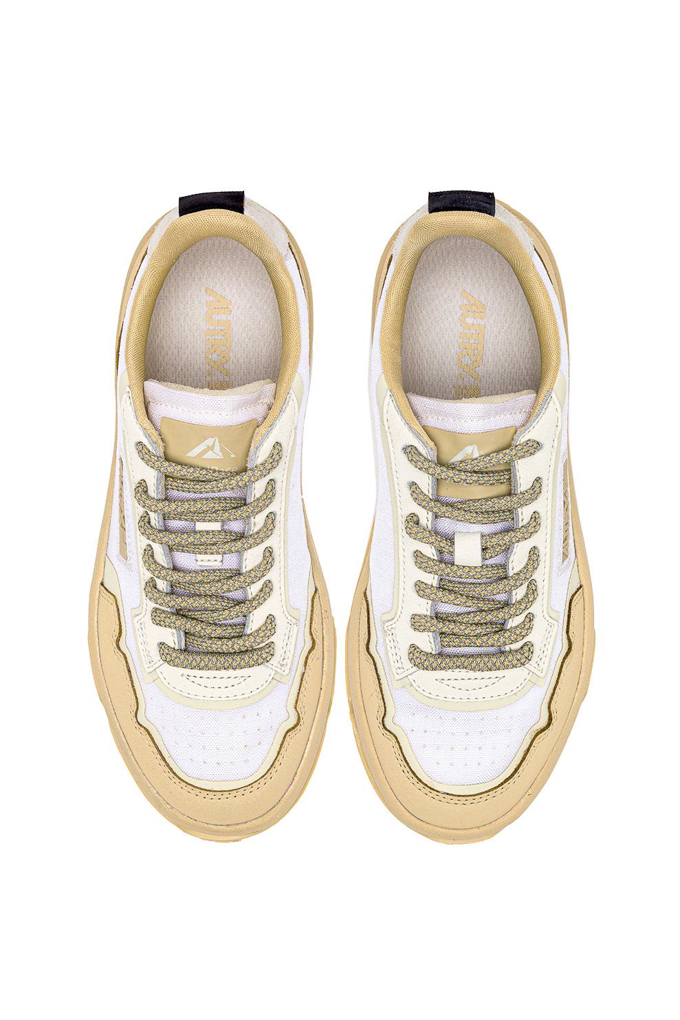 Sneaker donna in cordura e pelle modello WildPace LDLW RU02 WHT/ALMO Autry 