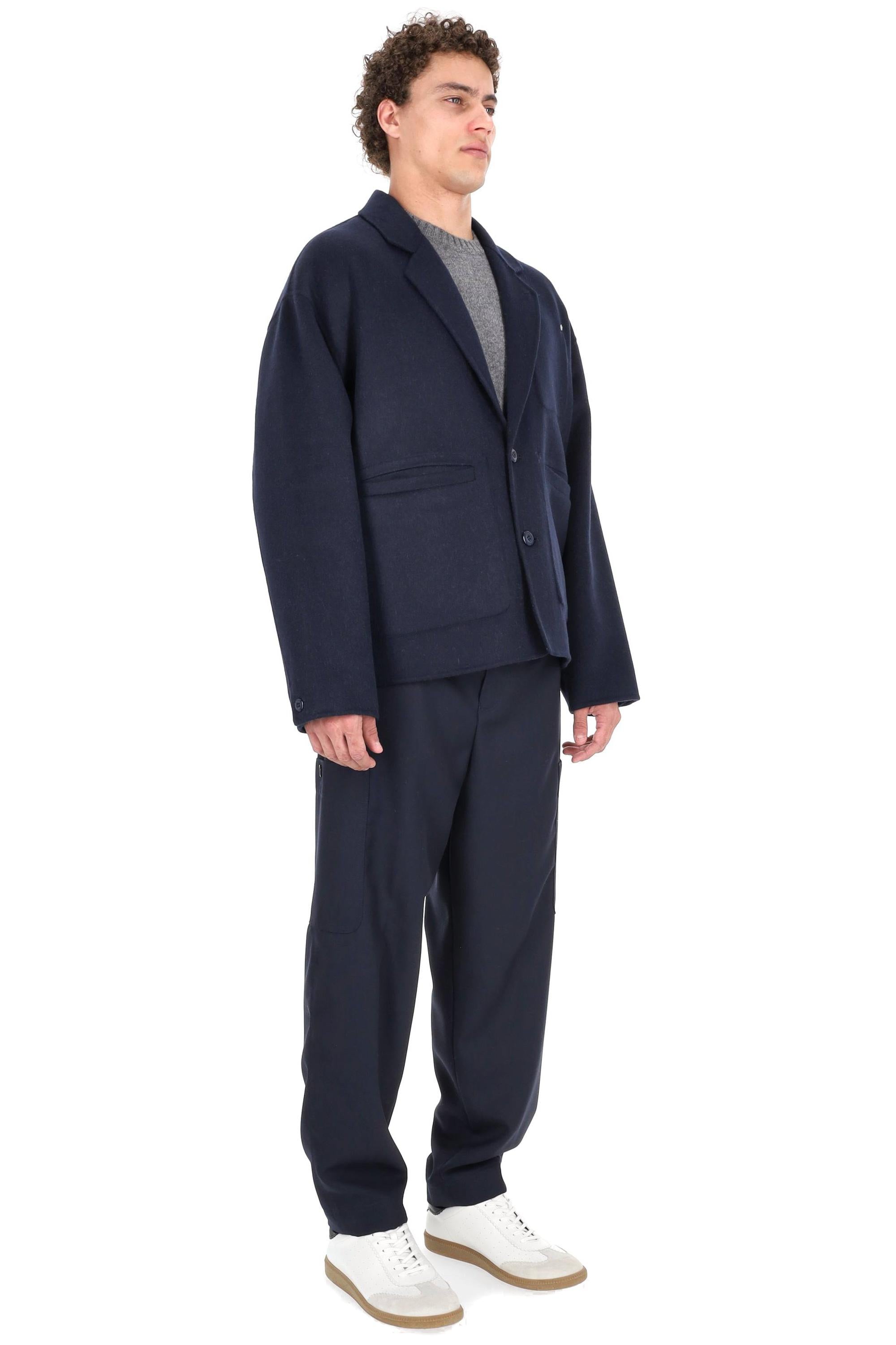 Kenzo Work jacket cropped in lana-alpaca FF65VE2349WB 79 