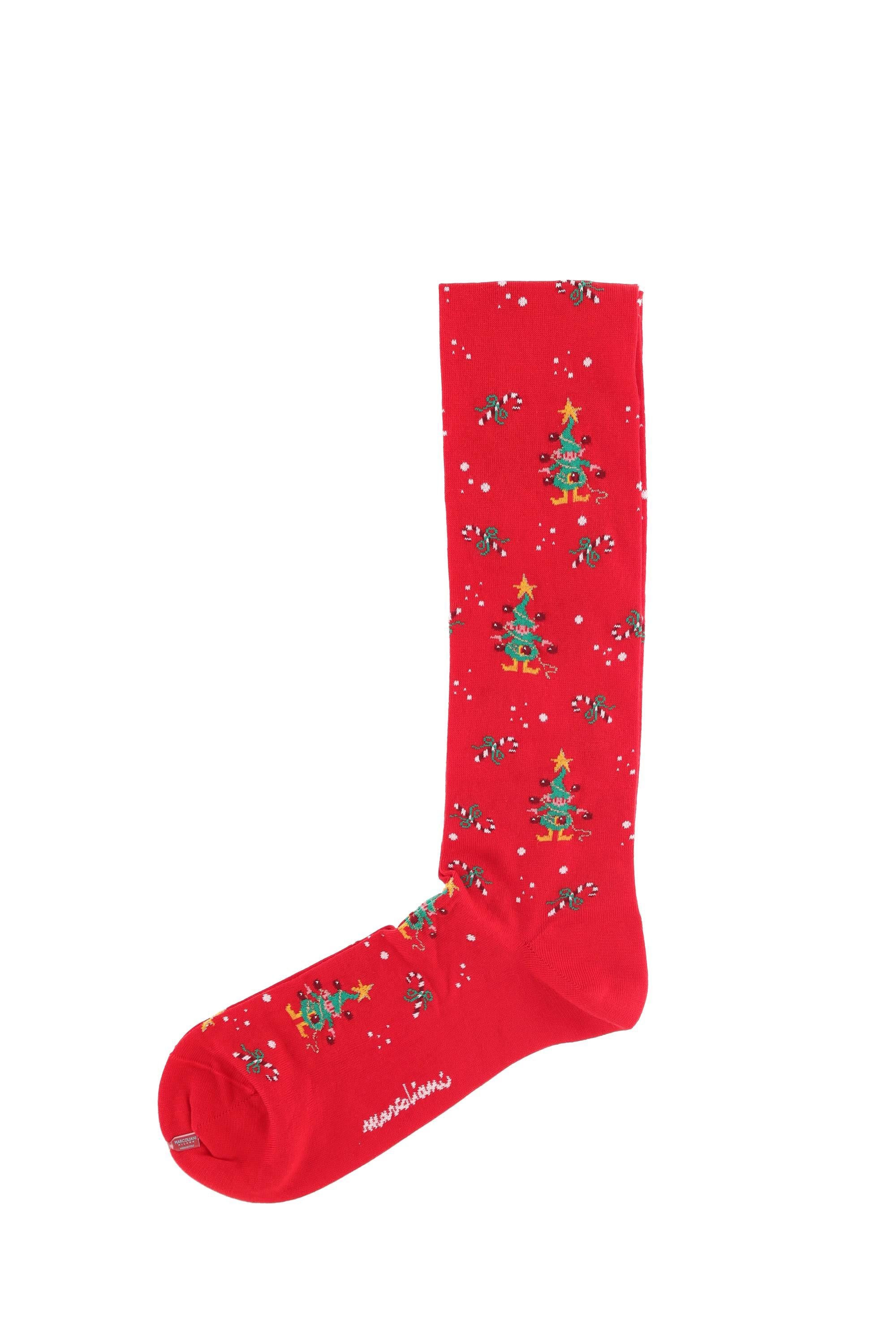 Marcoliani Calze natalizie in pima cotton Santa's Elf MAR4831L 010 