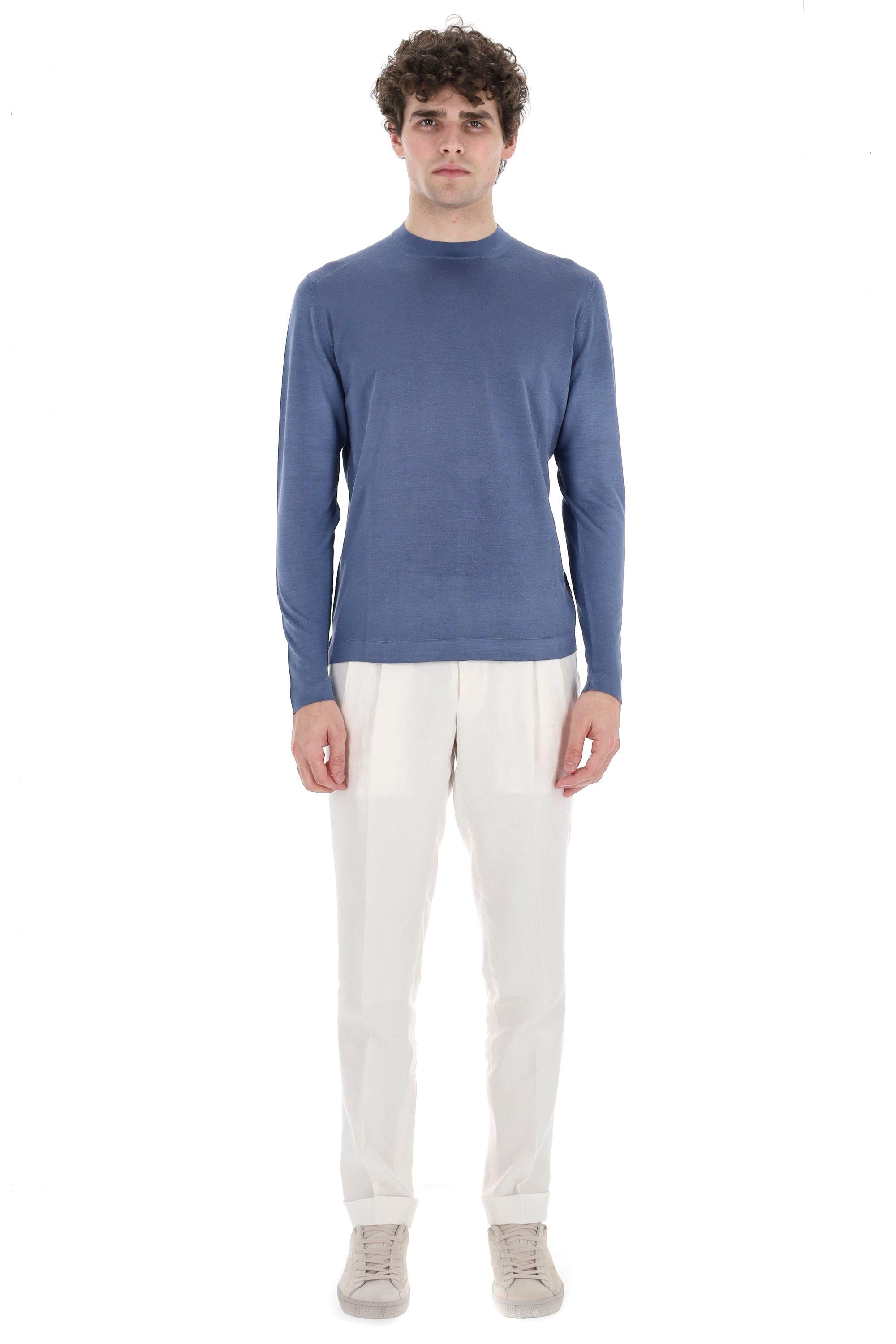 Maglia girocollo in seta manica lunga D0S103 730 Drumohr 