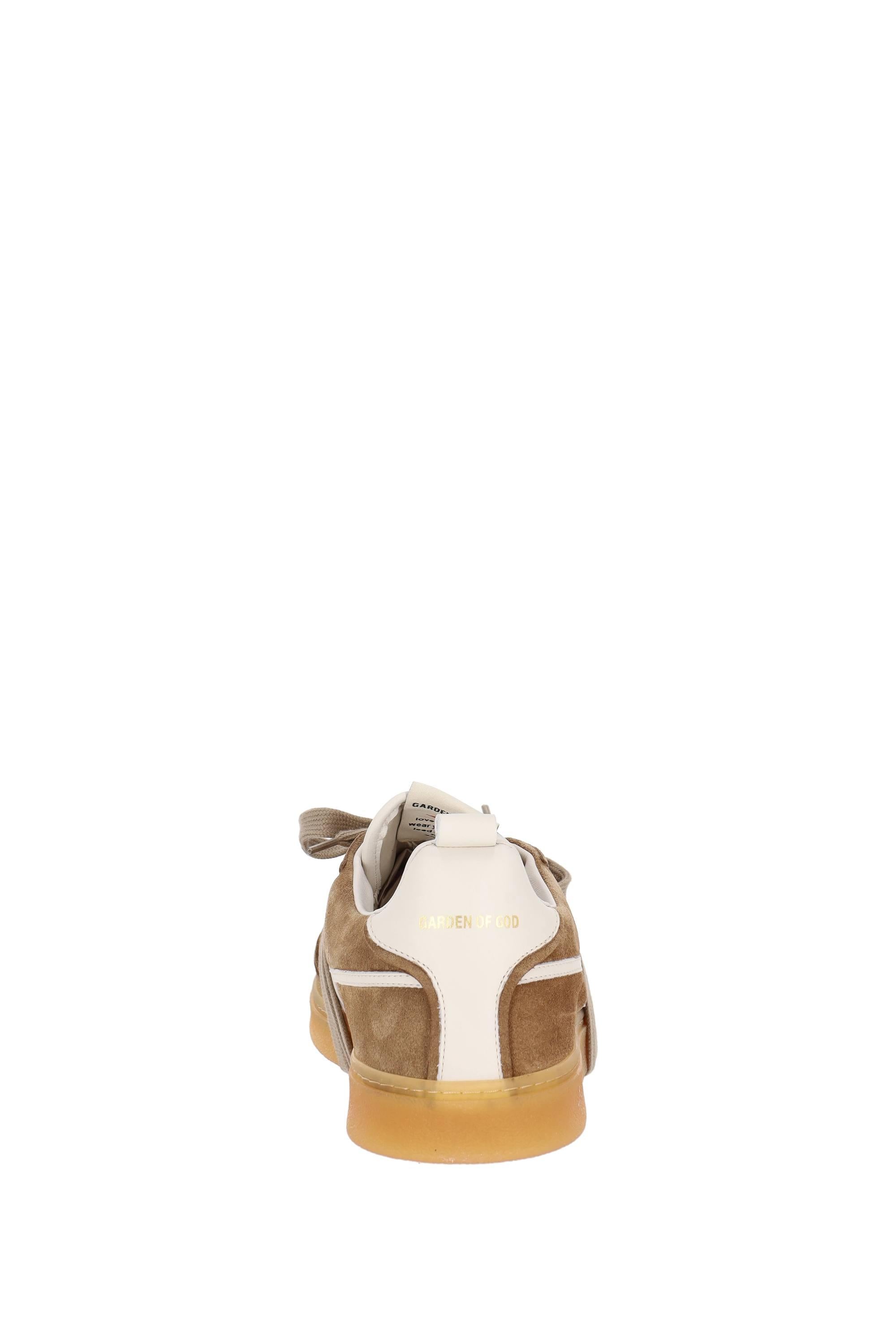 Garden of God Sneaker Earth in camoscio con dettagli in pelle EARTH SUEDE DARK BEIGE 
